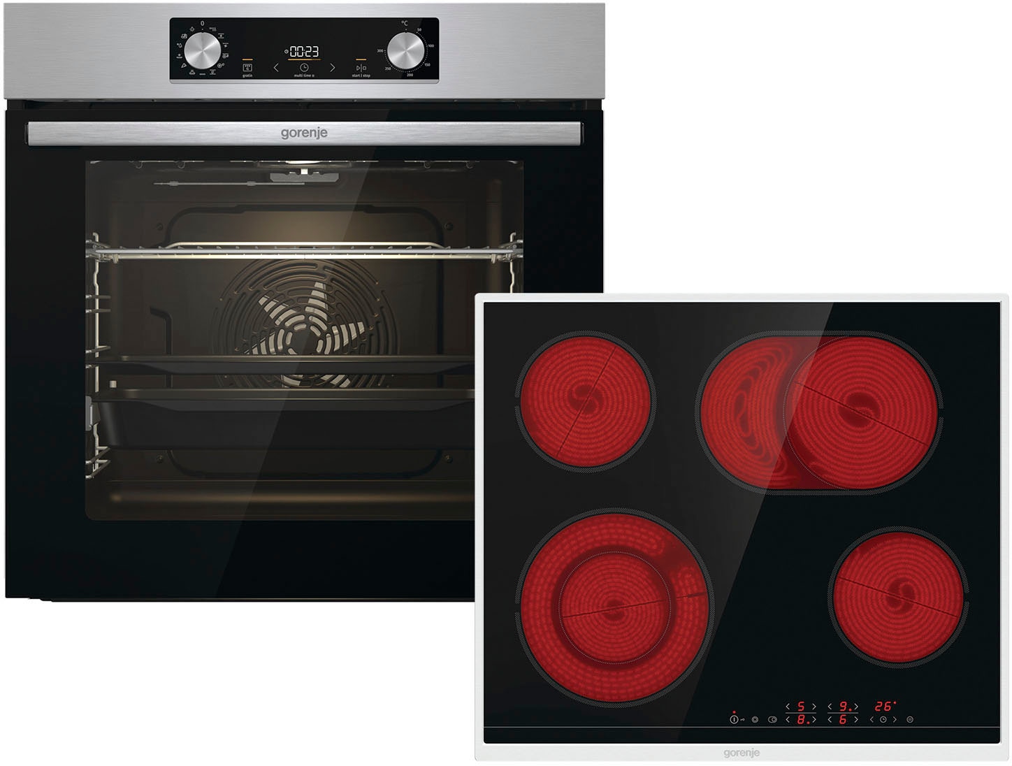 GORENJE Backofen-Set "BOS6737E06X", mit 1-fach-Teleskopauszug, AirFry-Funktion