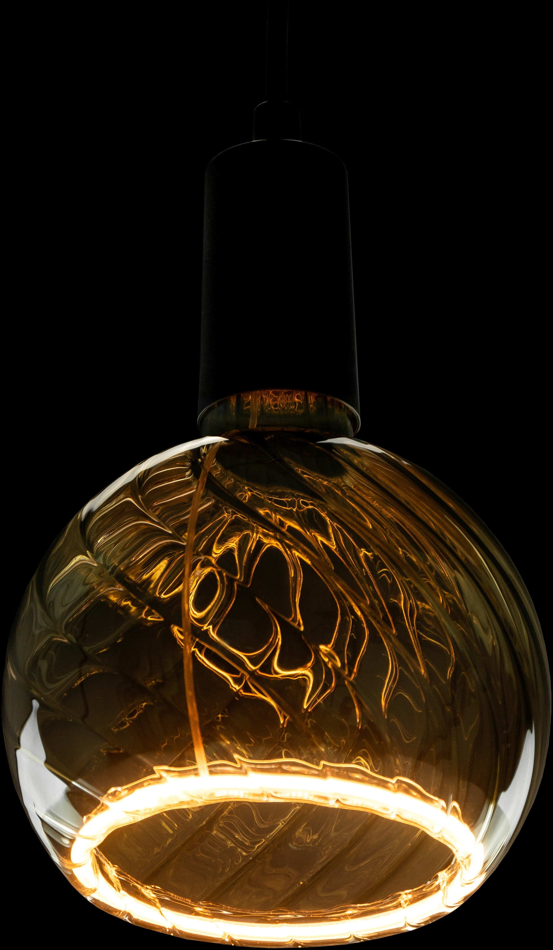 SEGULA LED-Leuchtmittel »LED Floating Globe 150 twisted smokey grau«, E27, Warmweiß, dimmbar, E27, Floating Globe 150 twisted smokey grau