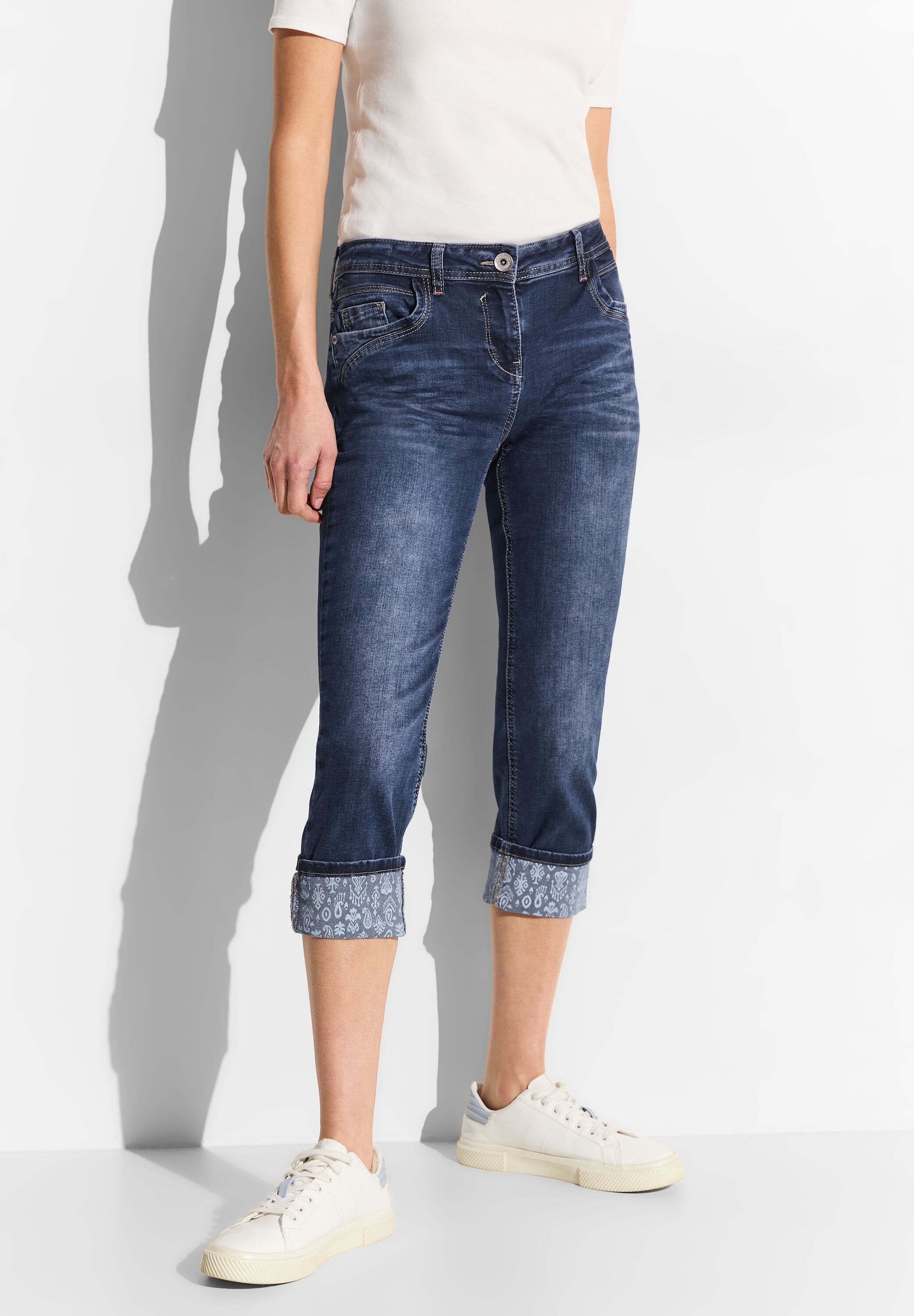 Cecil 7/8-Jeans, softer Materialmix