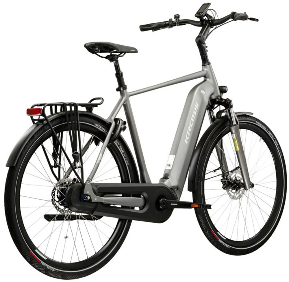 Kross »E-Citybike Damen Sentio 6.0 28" rot« 8 Gang Shimano Nexus Schaltwerk Nabenschaltung Mittelmotor 250 W Pedelec, Elektrofahrrad für Damen und Herren