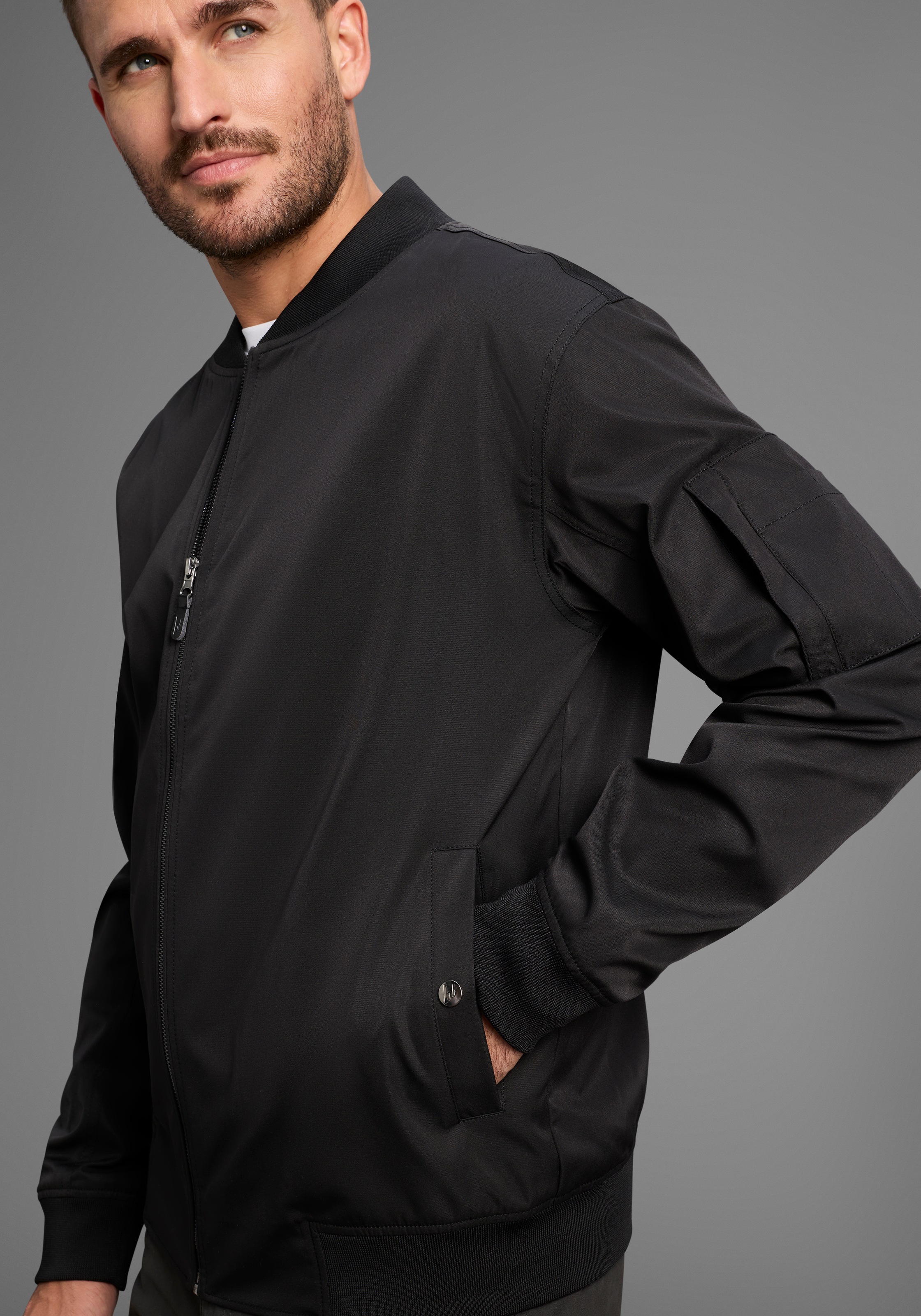 Thumbnail - Bruno Banani Bomberjacke Blouson mit Stehkragen, leichte Übergangsjacke