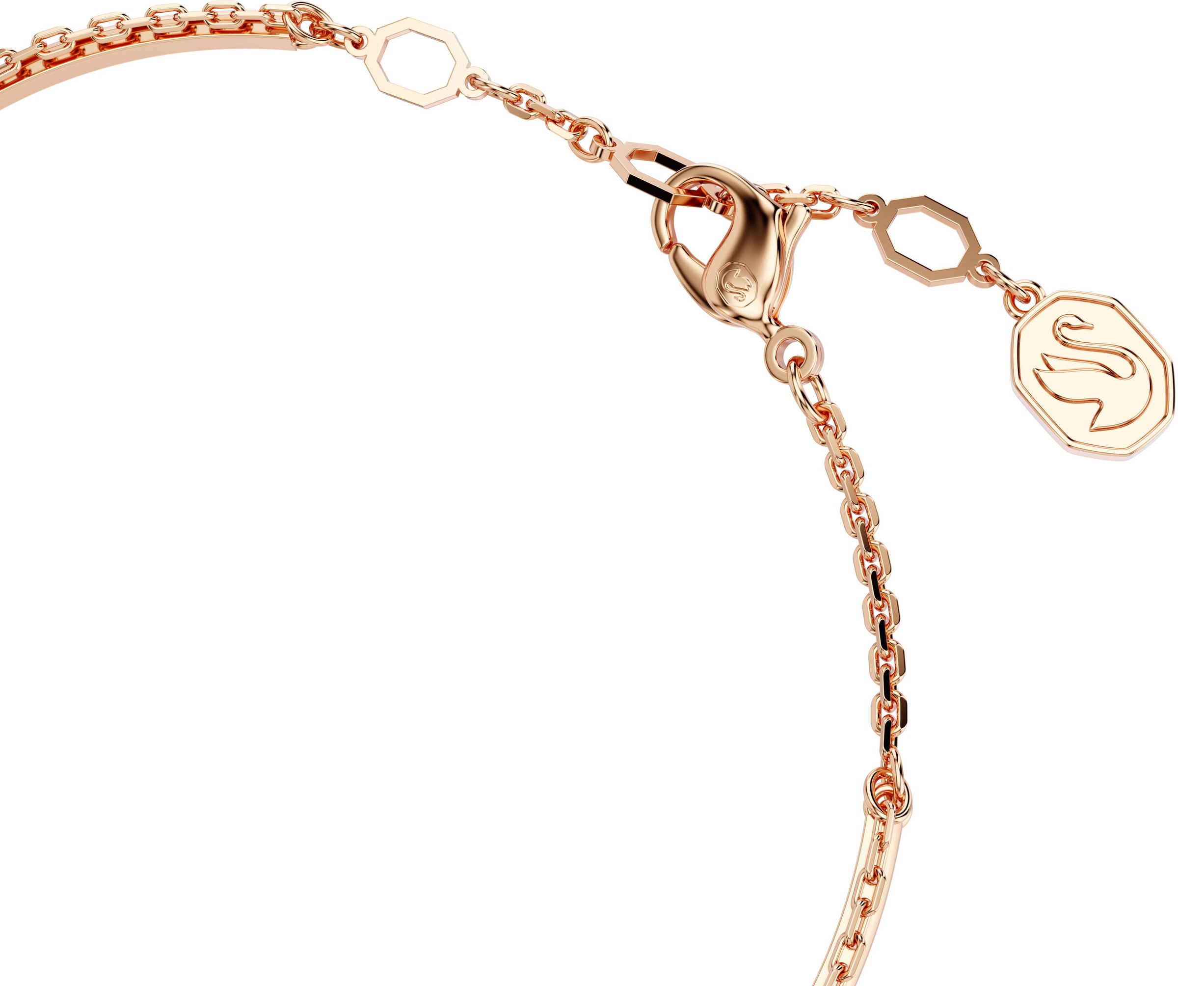 Armreif SWAROVSKI "Sublima Round" Gr. M, rosa (roségoldfarben, kristallweiß, kristallweiß), Armbänder, Damen, M, Metall, Armreif, mit Swarovski Kristall 4