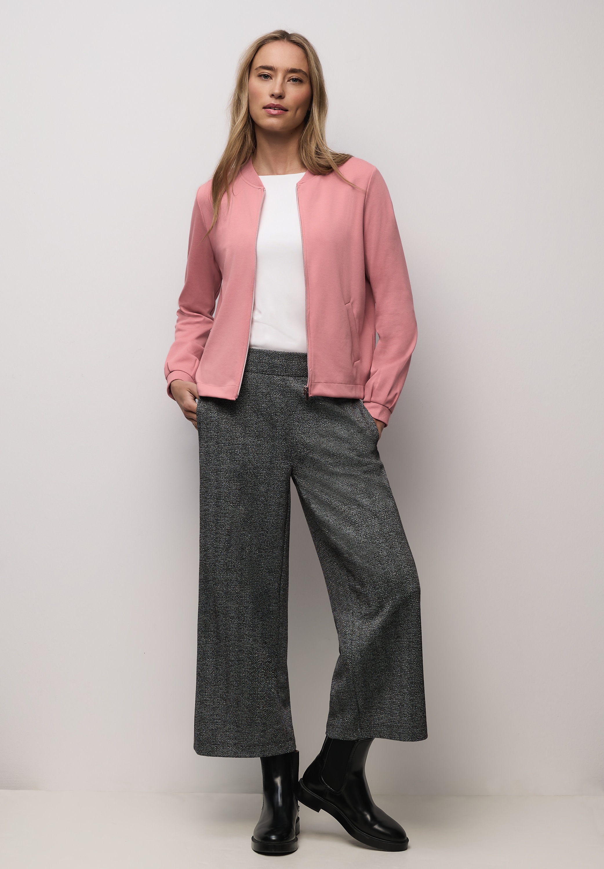 STREET ONE Cardigan mit Elastiksaum