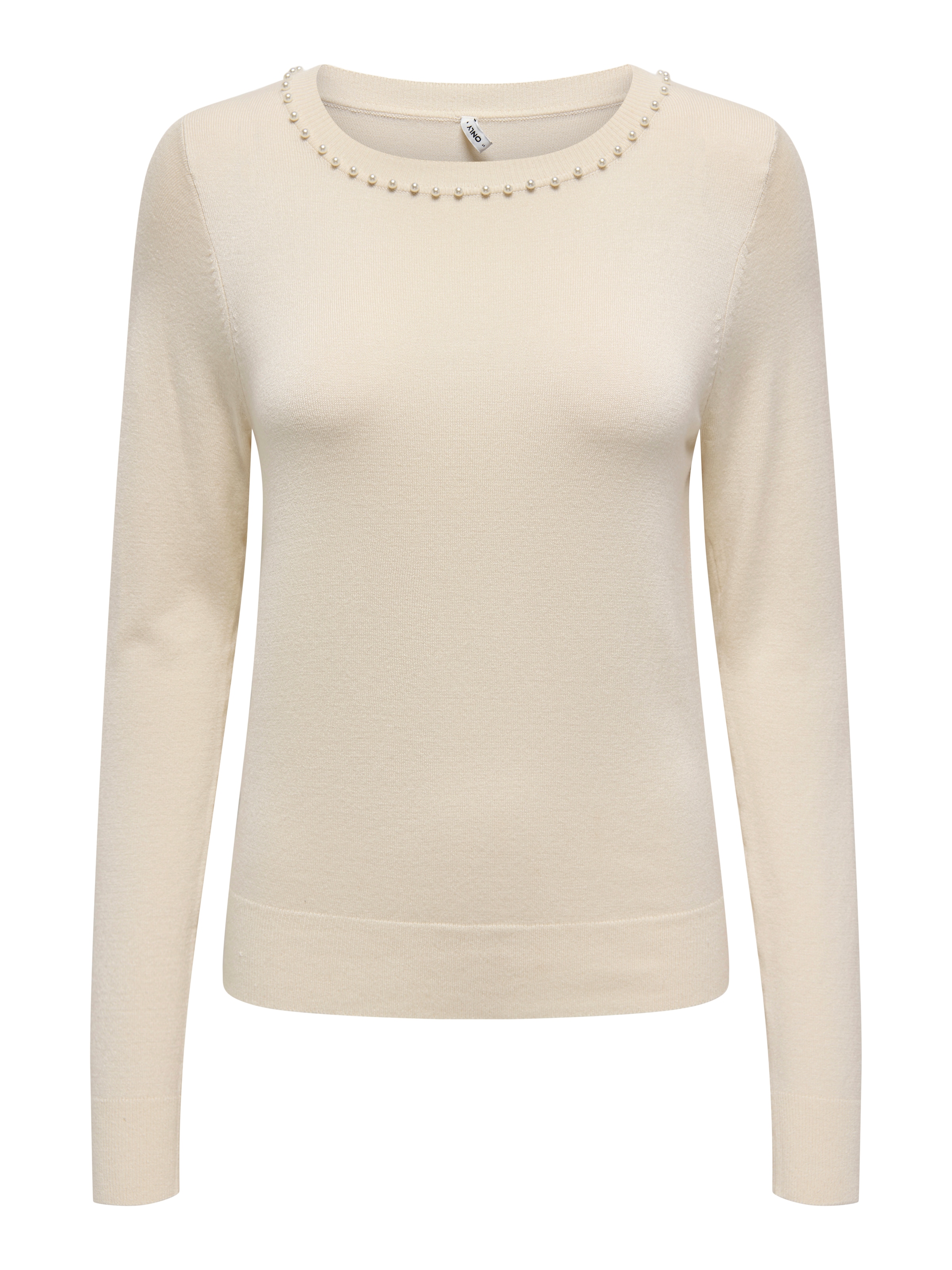 ONLY Strickpullover »ONLVENICE LIFE LS PEARL O-NECK CC KNT«