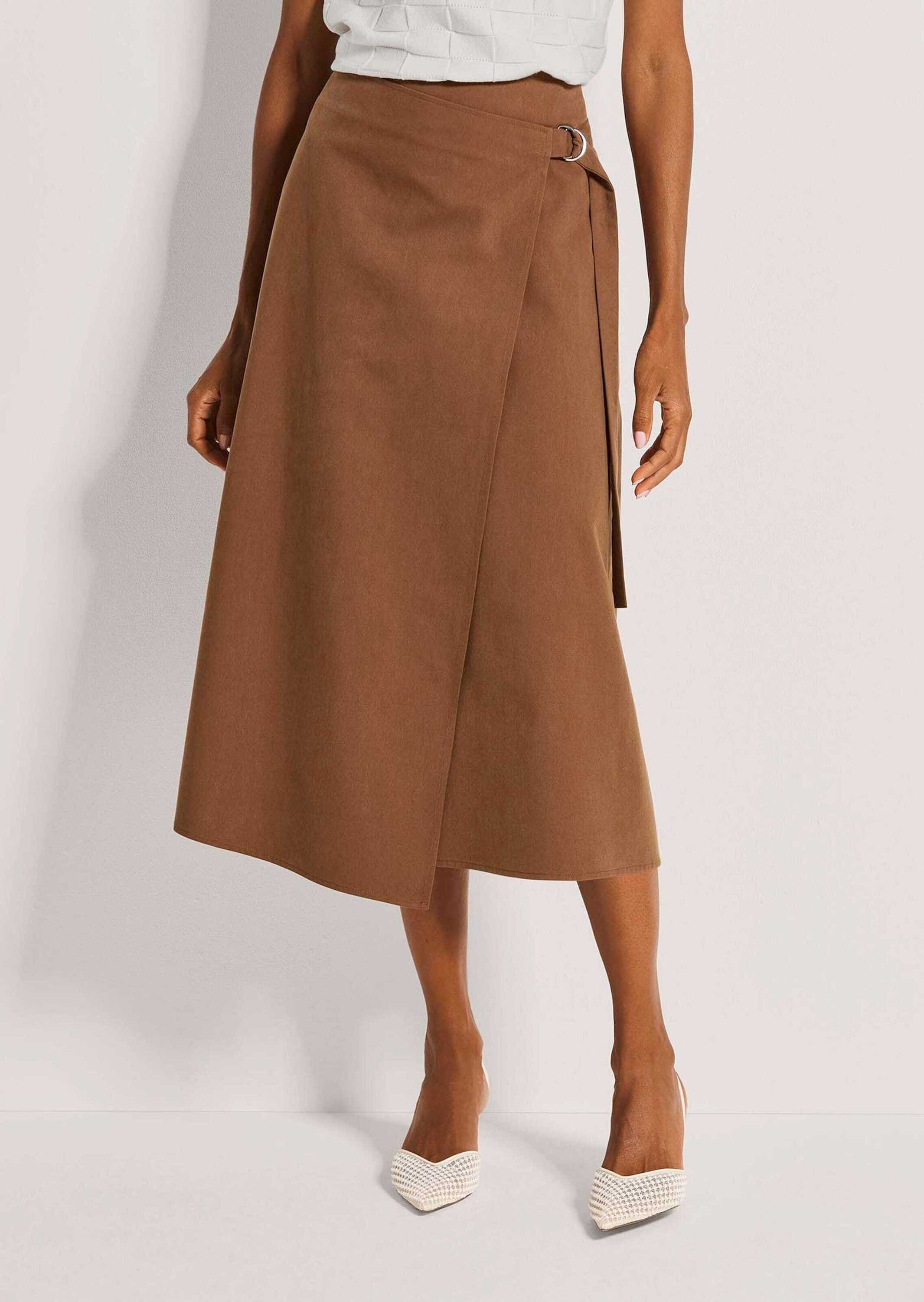 MADELEINE Midirock »Midirock Stilvoller Wickelrock mit Bindeband«