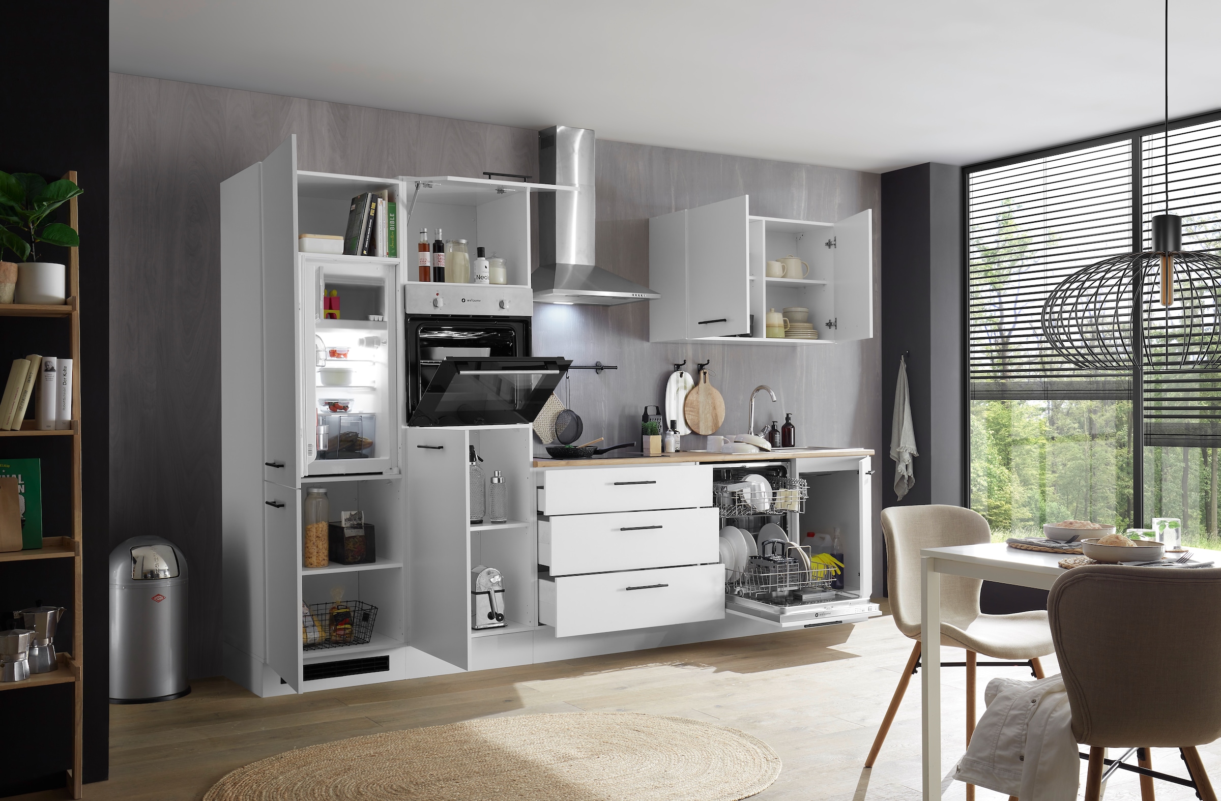 BASIC by Balculina Küchenzeile »Tirol B/H/T 310x212x60 cm« Breite 310 cm, wahlweise mit E-Geräten