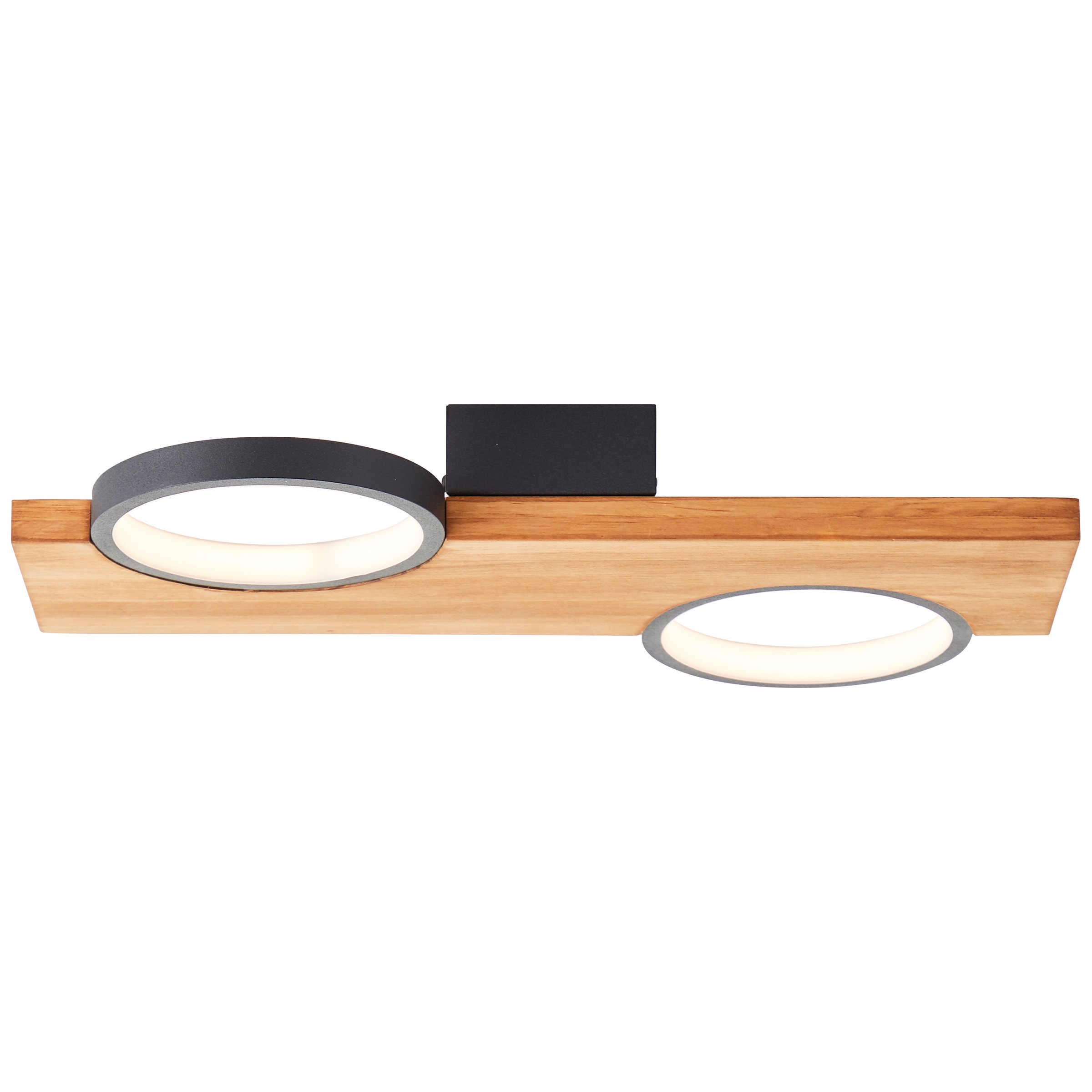 Brilliant LED Deckenleuchte »Cheesy«, 40 x 25 cm, 1400lm, 3000K, Holz/Metall, natur/schwarz