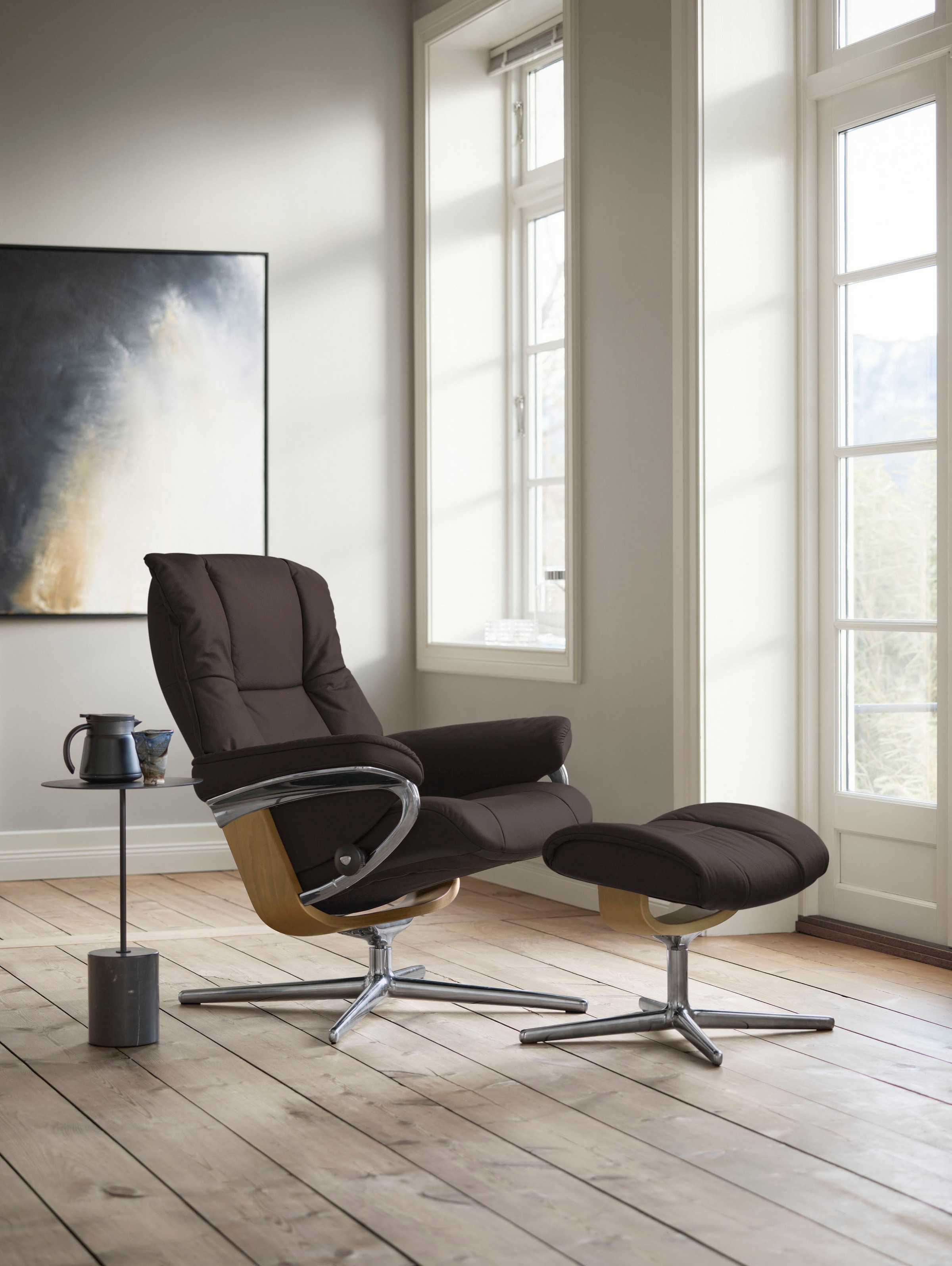 Stressless® Relaxsessel »Mayfair«, mit Cross Base, Größe S, M & L, Holzakzent Eiche