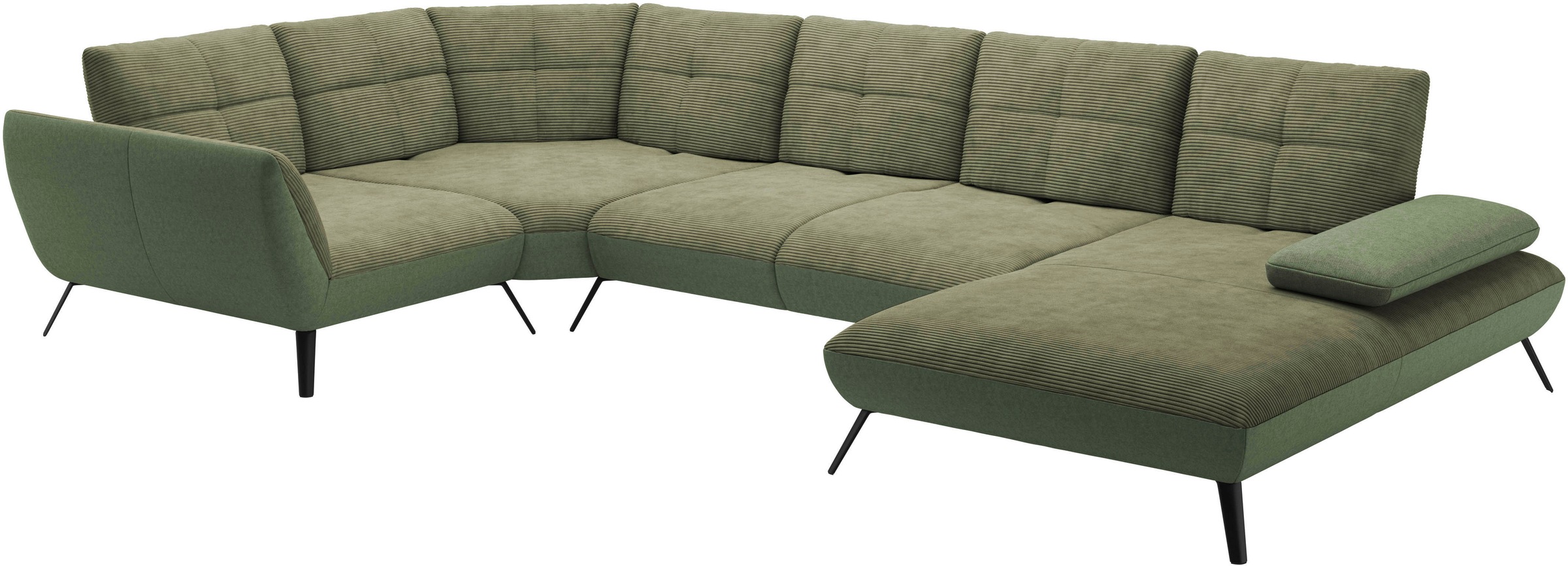 Places of Style Wohnlandschaft »Mikado U-Form«, inkl. Sitztiefenverstellung und Armteilverstellung