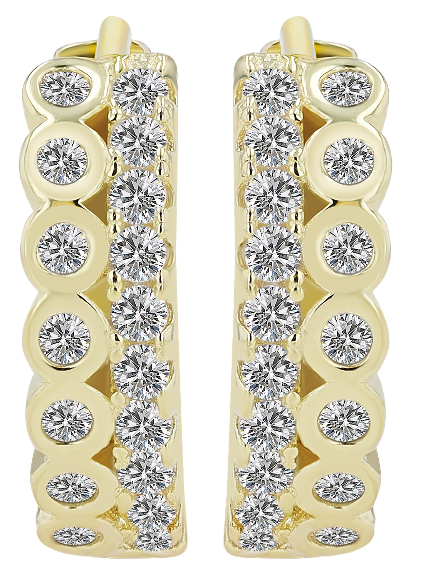 Adelia´s Klappcreolen "Ohrringe – Klappcreole aus 925 Silber mit Zirkonia" Ein kleines Geschenk mit großer Wirkung