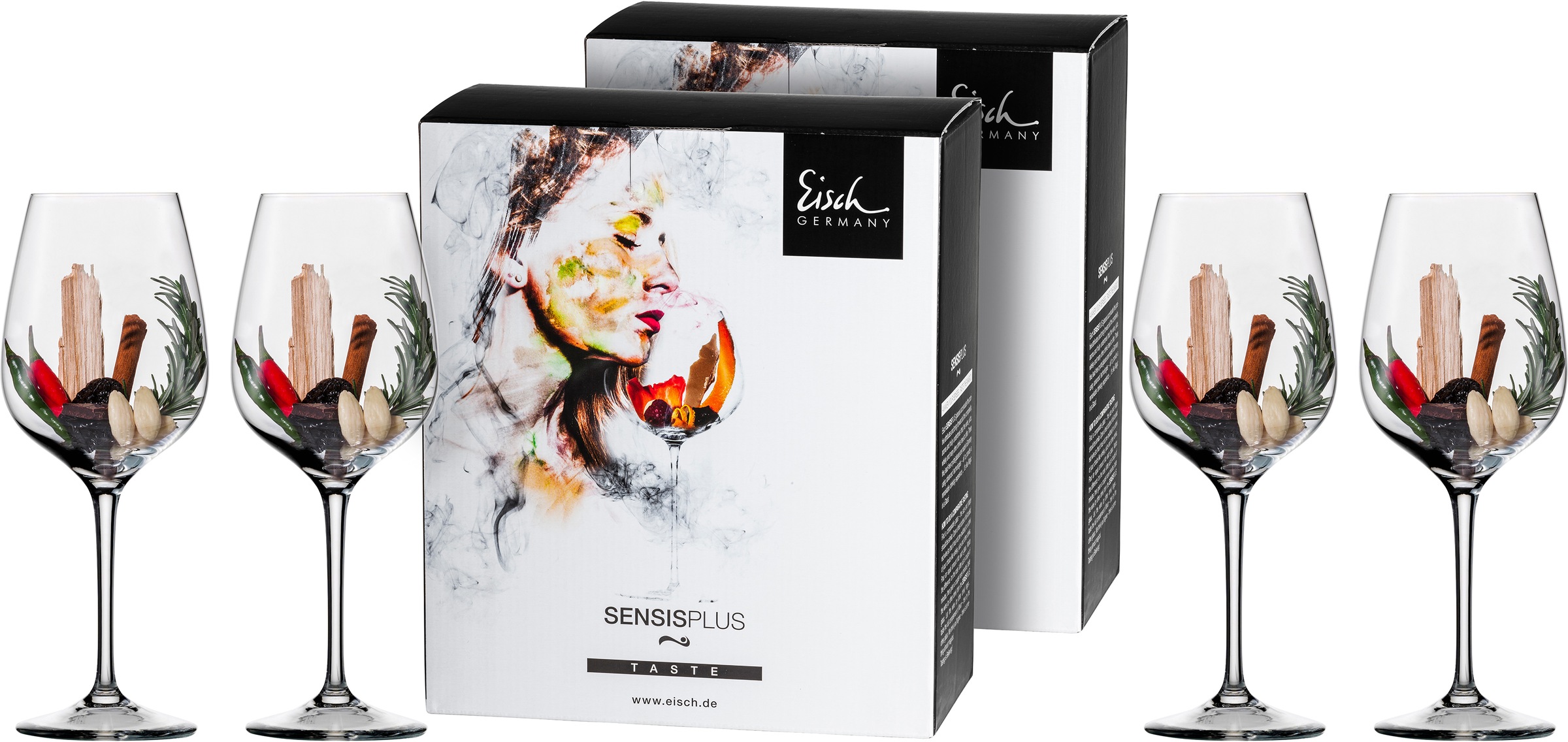 Eisch Germany Rotweinglas »Superior SensisPlus«, (Set, 4 tlg.), (Bordeauxglas), Bleifrei, 710 ml, 4-teilig