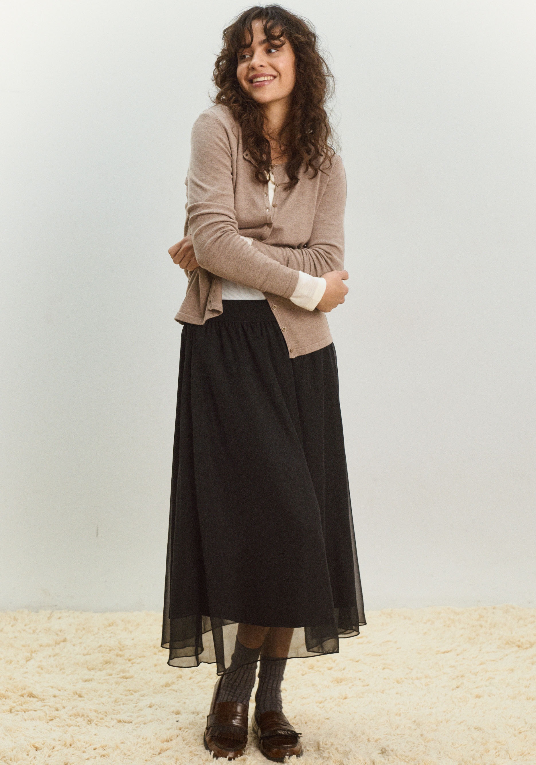 Thumbnail - Saint Tropez Strickjacke "A8661, MilaSZ R-Neck Cardigan" Viskose Feinstrick, Classic Fit