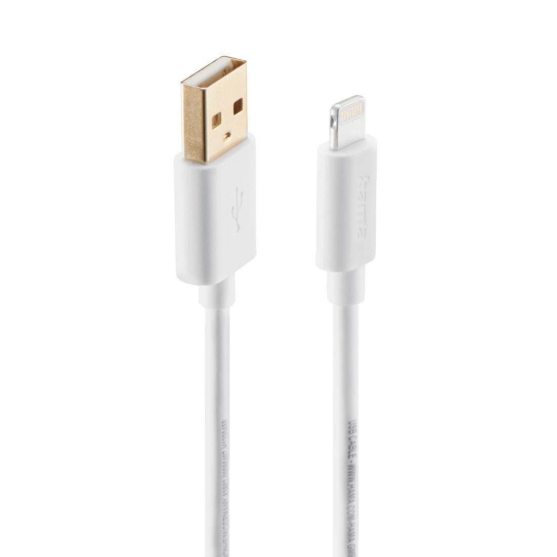 Hama USB-Kabel »Ladekabel für Smartphones und Tablets 1,5 m, USB-A auf Lightning, Weiß«, Lightning-USB Typ A, 150 cm