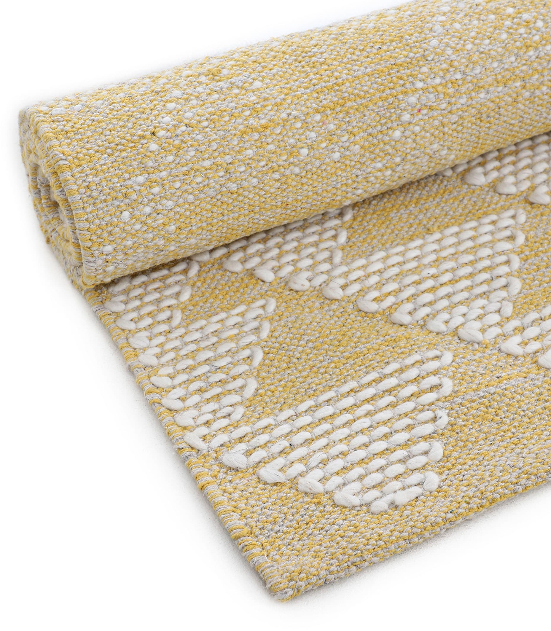 carpetfine Läufer »Kelim Durry«, rechteckig, 5 mm Höhe, Handweb, geometrisch, Hoch-Tief Effekt, handgewebt, reine Baumwolle