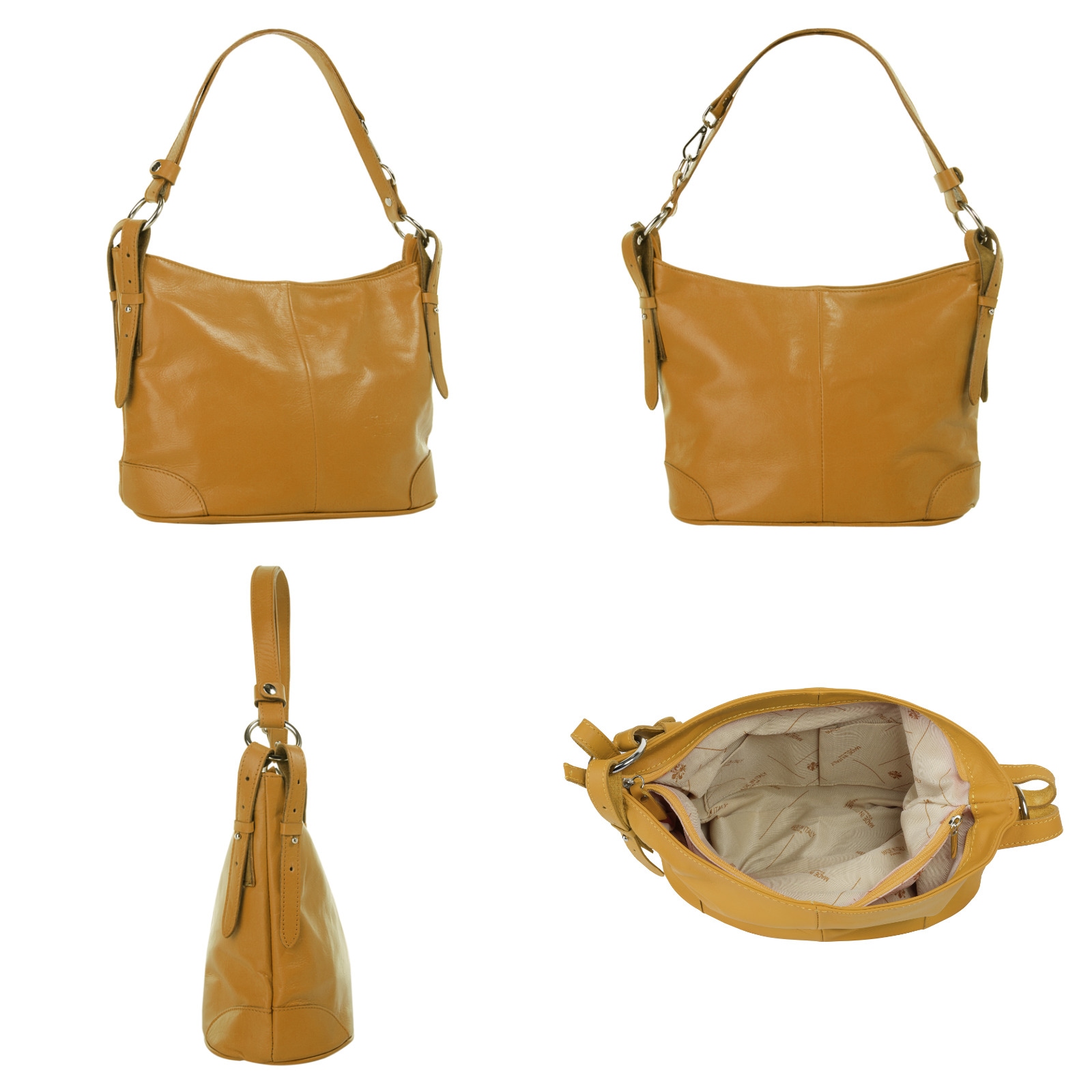 Samantha Look Umhängetasche echt Leder, Made in Italy