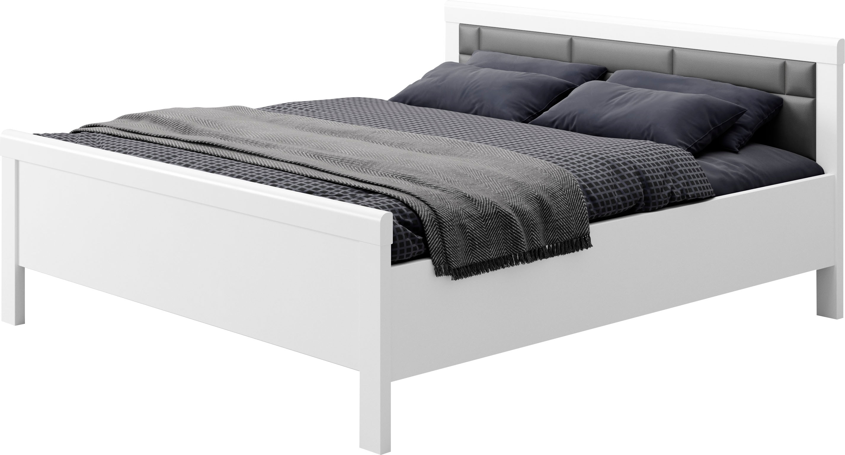 priess Einzelbett "Arnsberg Komfortbett mit flexibel höhenverstellbarer Liegefläche" gepolstertes Kopfteil, Made in Germany mit Blauem Engel und Goldenem M