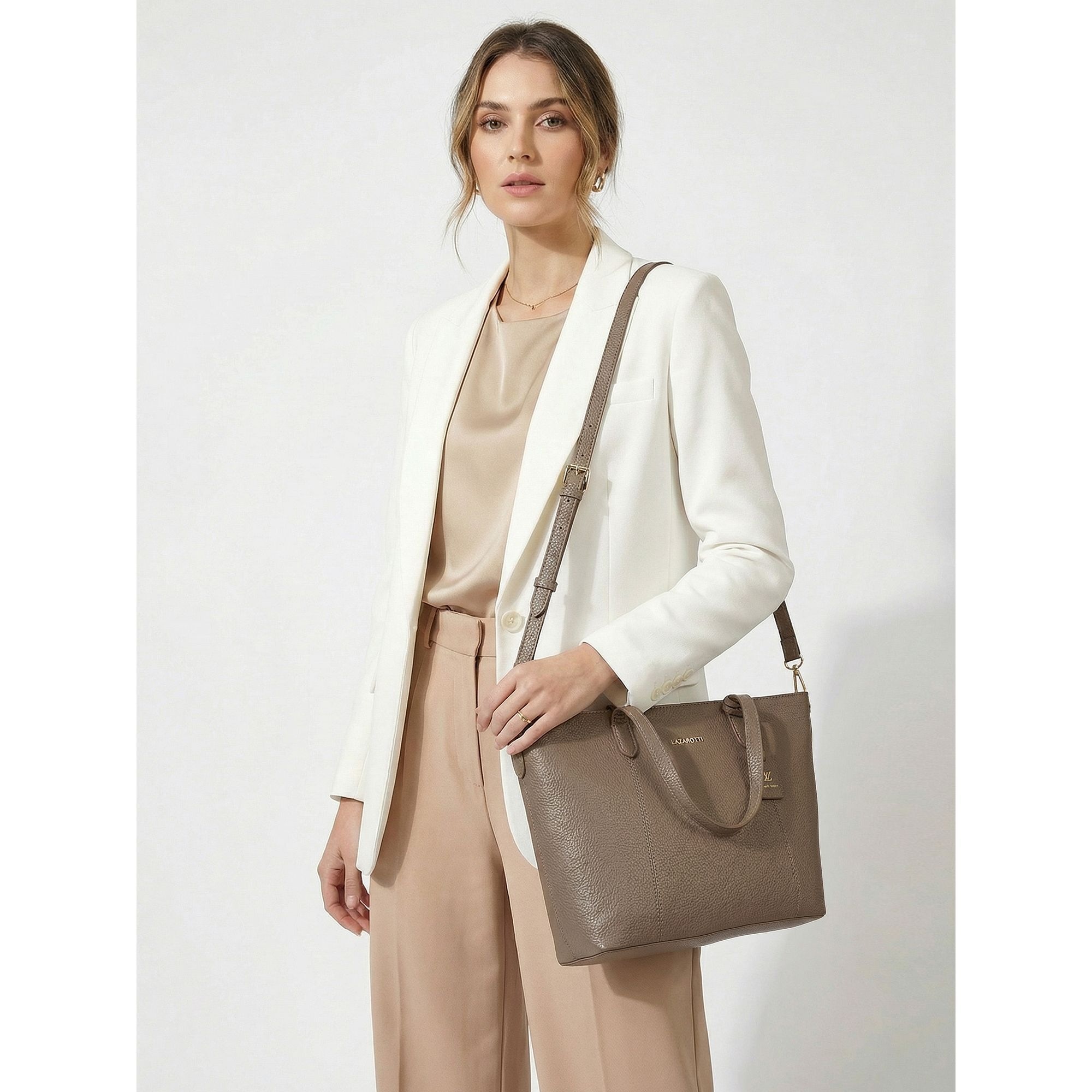 Lazarotti Shopper »Bologna Leather Shopper Crossbody Tasche Leder 31 cm«