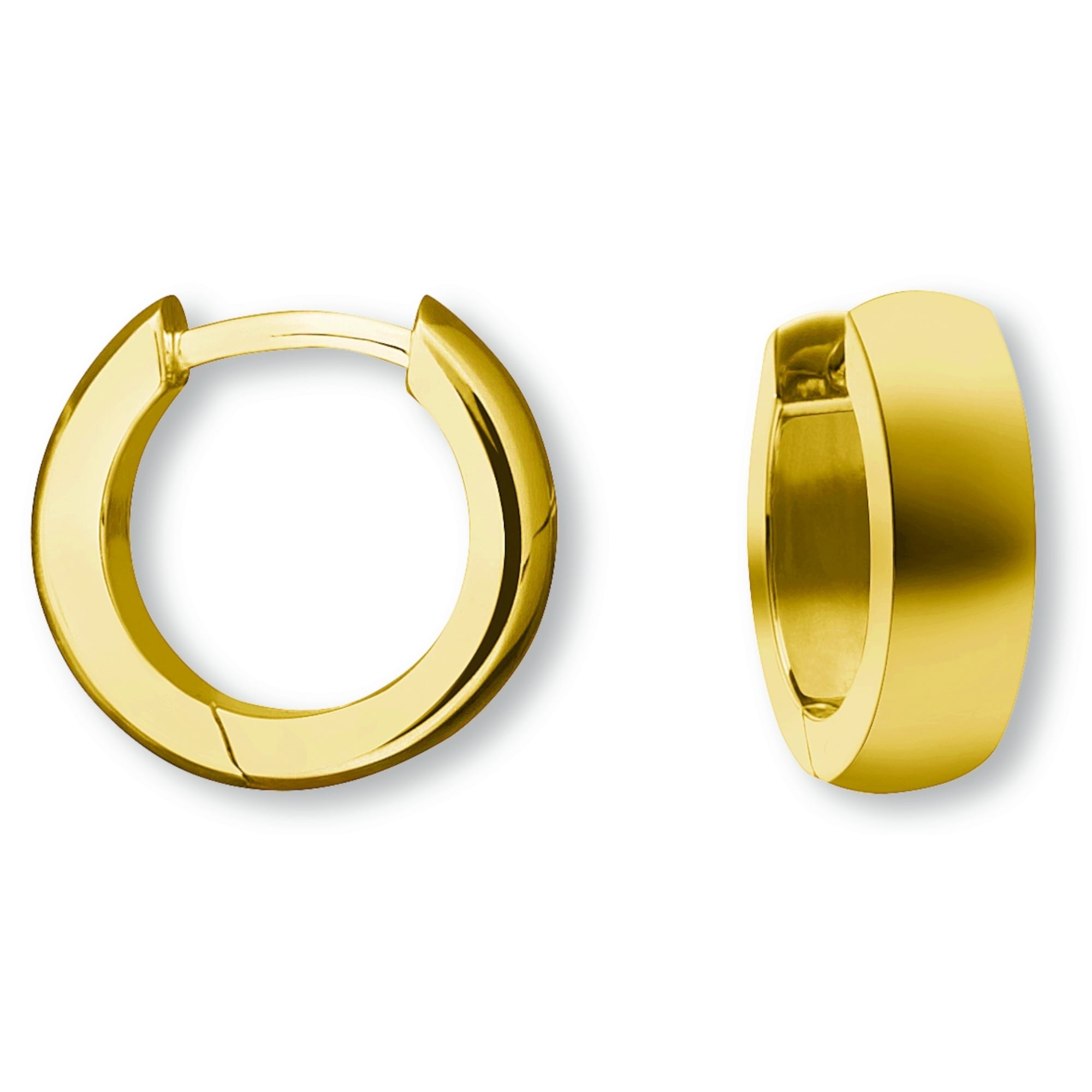 ONE ELEMENT Paar Creolen »Ohrringe Creolen aus 333 Gelbgold Ø 12,0 x 4,0 mm«, Damen Gold Schmuck