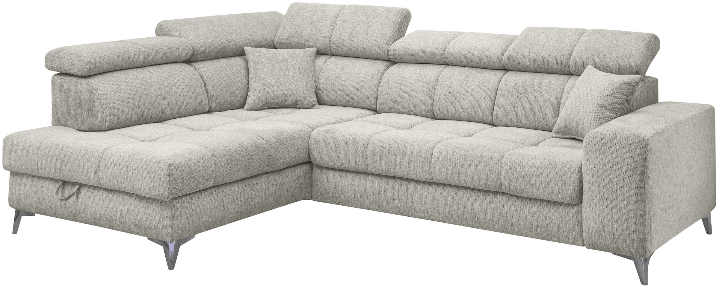 ED EXCITING DESIGN Ecksofa »Sydney L-Form«, (2 St.), frei im Raum stellbar, mit Bettkasten, inkl. Kopfteilverstellung