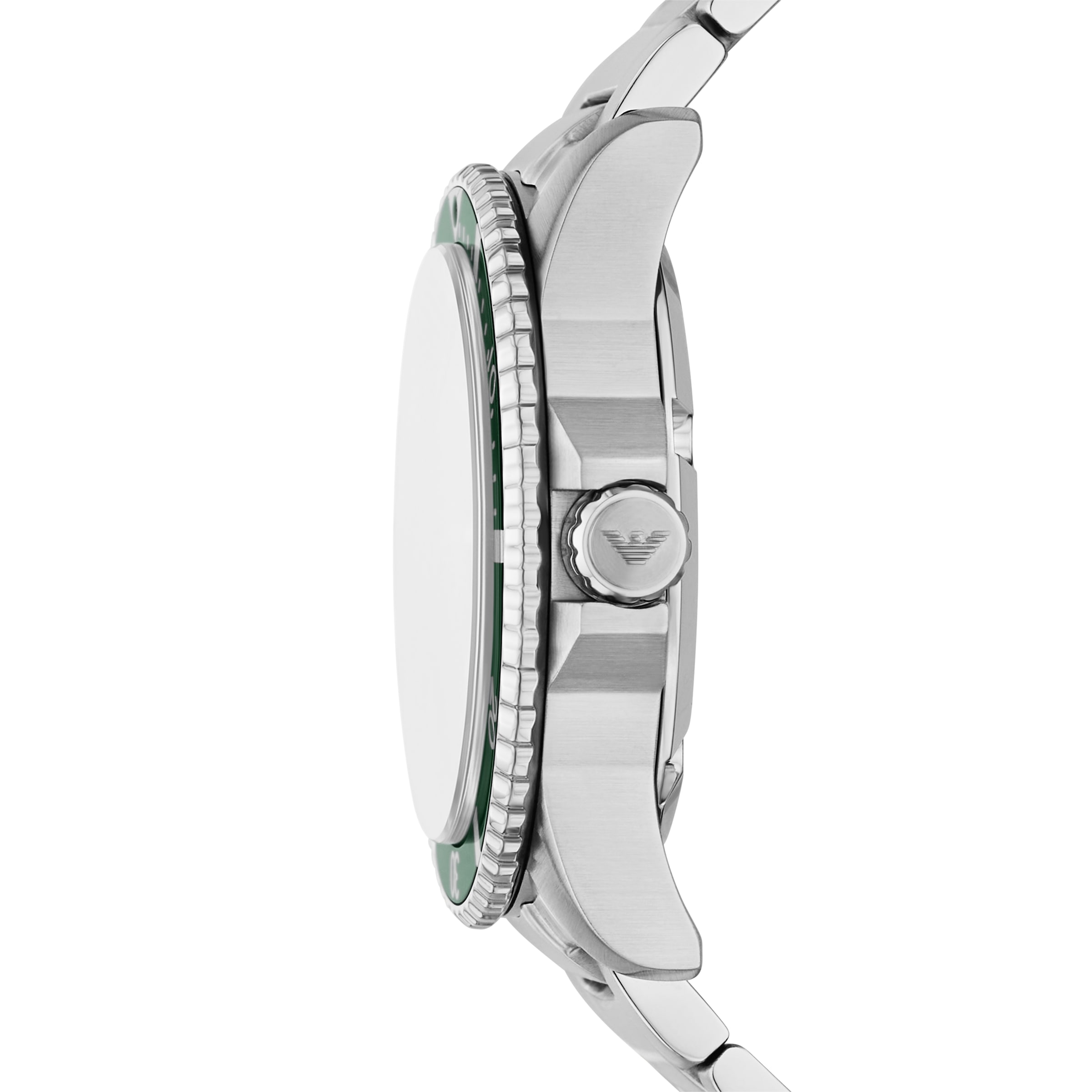Emporio Armani Solaruhr, Armbanduhr, Herrenuhr, Edelstahlarmband, analog, Tag