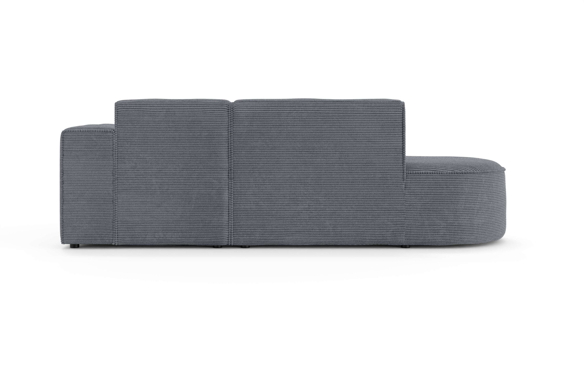 OTTO home Ecksofa »ADELLA Design-Sofa mit Recamiere rechts/links, 248/159/76 cm«, L-Form mit Wellenunterfederung, runde Form, auch in Cord