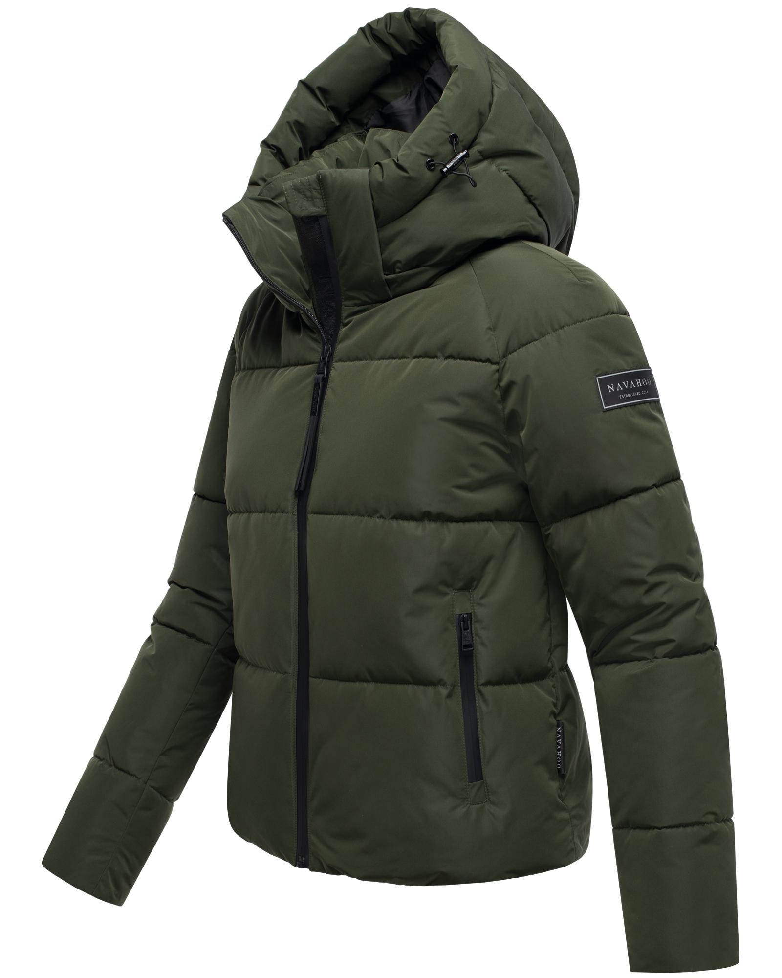 Navahoo Steppjacke »Frostherz XIV«, mit Kapuze, Kurze gesteppte Damen Winterjacke mit abnehmbarer Kapuze