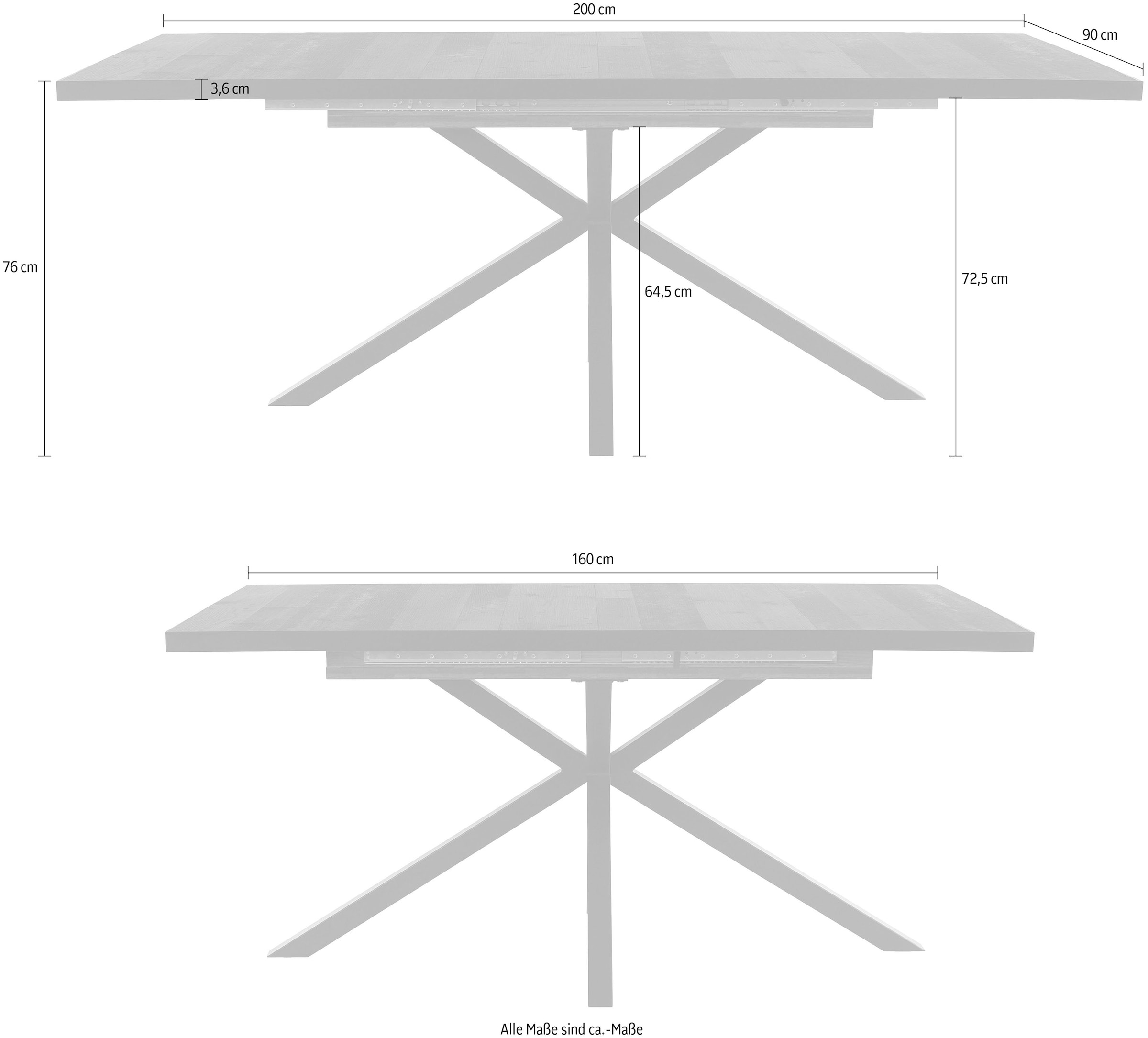 HELA Esstisch »Malou I T«, ausziehbar 160-200 cm