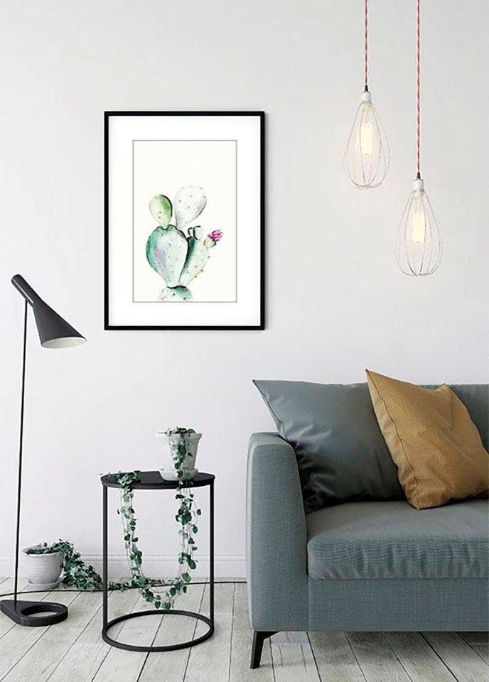 Komar Bild »Prickly Pear Watercolor«, Pflanzen-Blätter, (1 St.), Wandbild zur Dekoration - ohne Rahmen