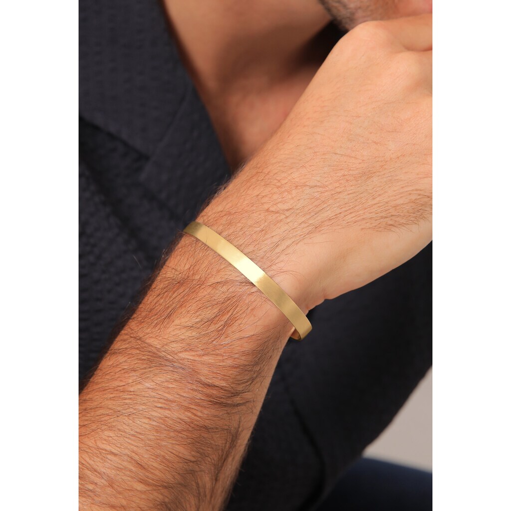 Kuzzoi Armband »Herren Basic Bangle Matt 925 Silber«