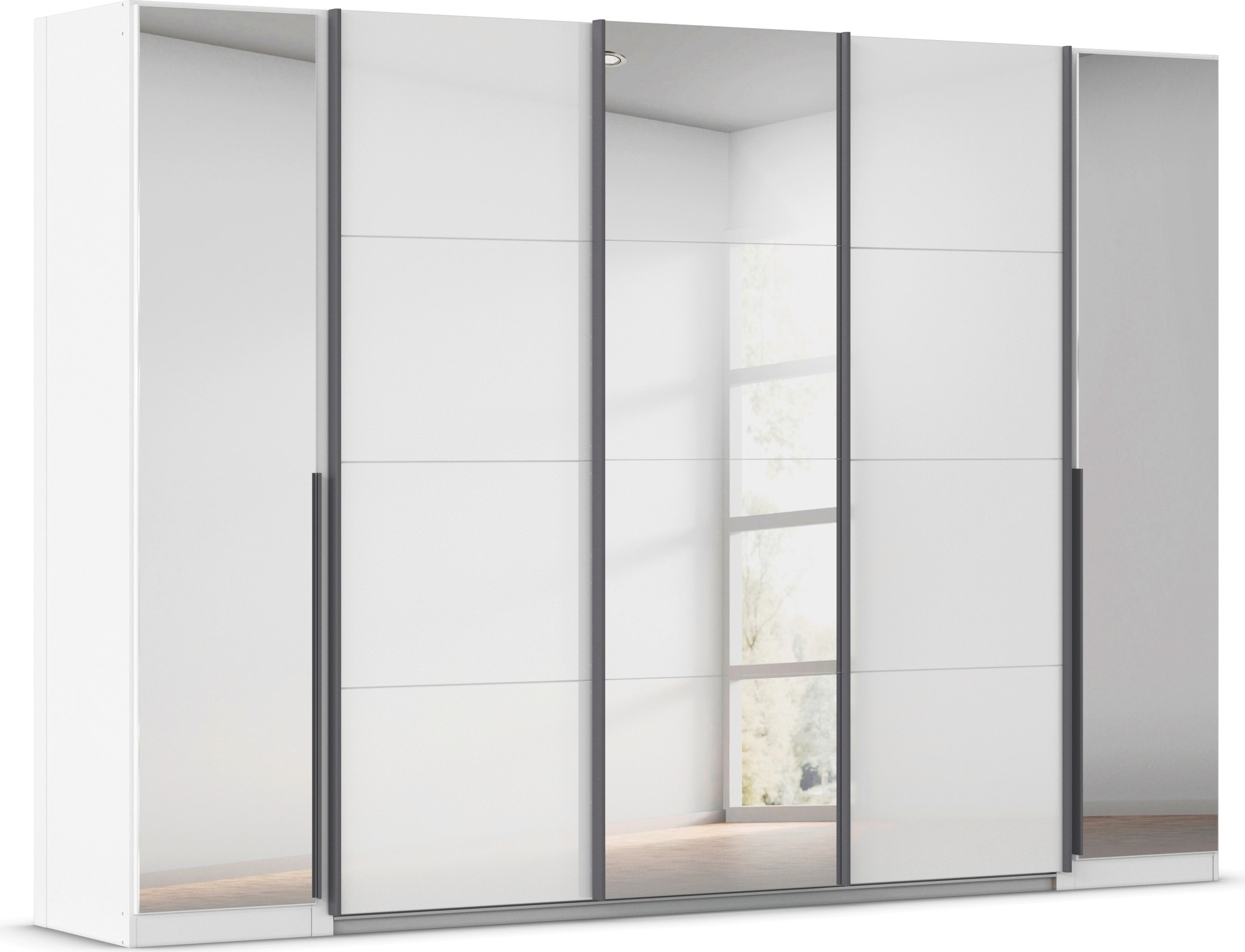 OTTO home "Dreh-/Schwebetürenschrank Kleiderschrank Familie, Agordo" (B/H/T ca. 301x210X62cm, viele Farben & auch mit Spiegeln erhältlich)