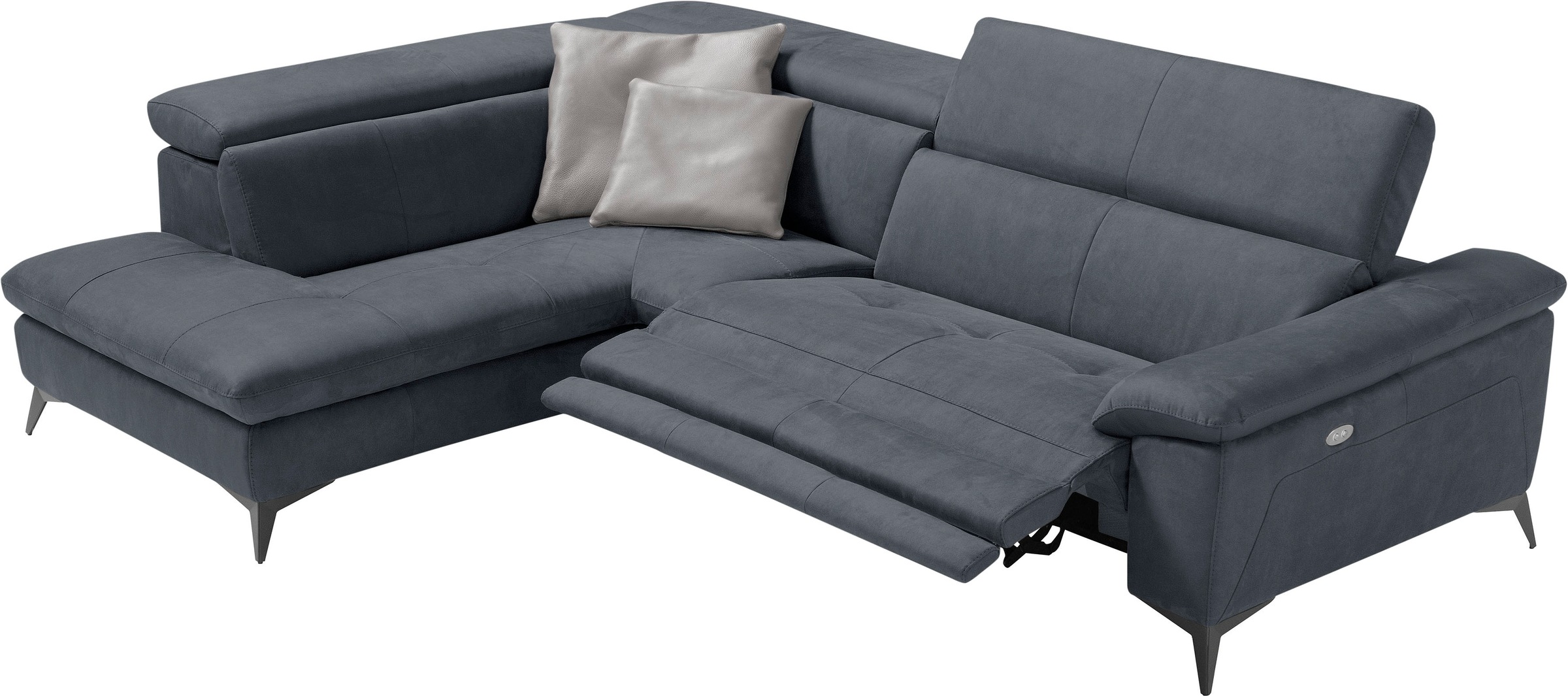 Thumbnail - Egoitaliano Ecksofa "Martine, Multifunktionssofa mit Komfortfunktionen, edel und bequem" mit Ottomane, elektrischer Rela...