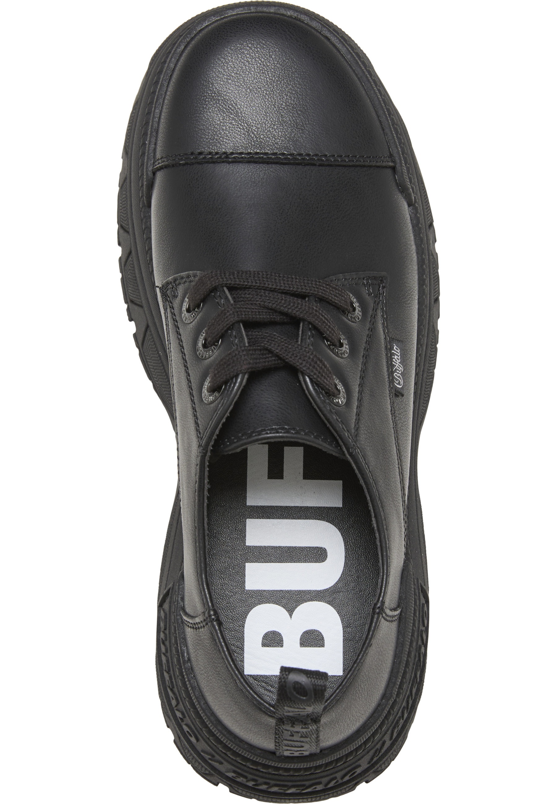 Stiefel BUFFALO "Buffalo FUSION LACE UP LO - VEGAN NAPPA", Damen, Gr. 41, schwarz, Polyurethan, unifarben, Schuhe Stiefel 2