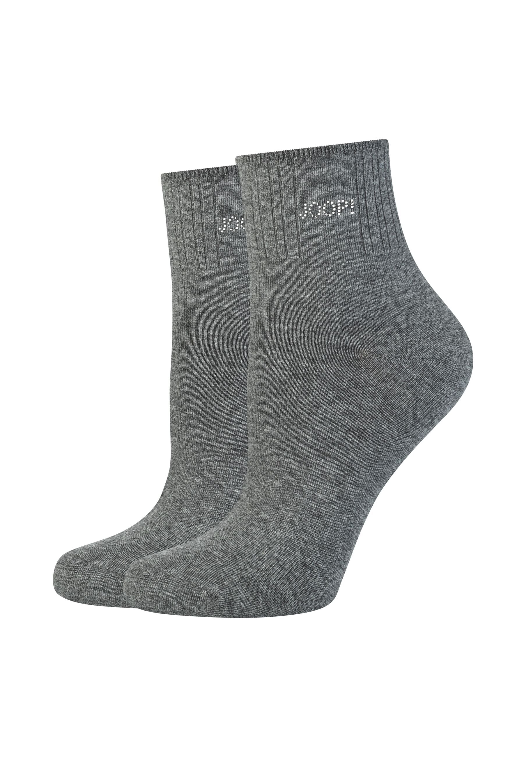 JOOP Socken "2er Pack" 2er Pack Weiche Baumwolle und Logo mit funkelnden Kristallsteinen