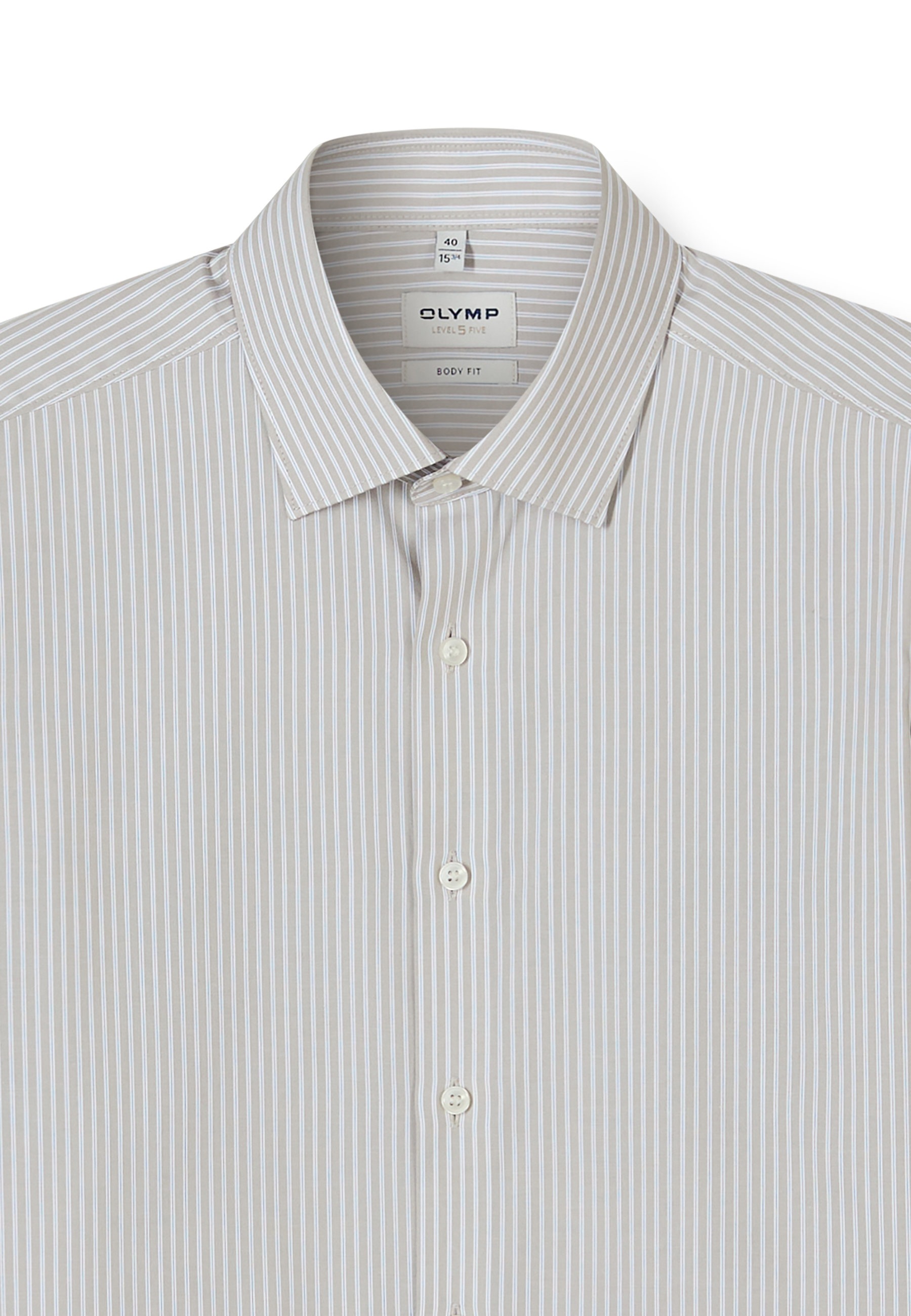 OLYMP Level Five Body Fit Shirt Taupe 43 2
