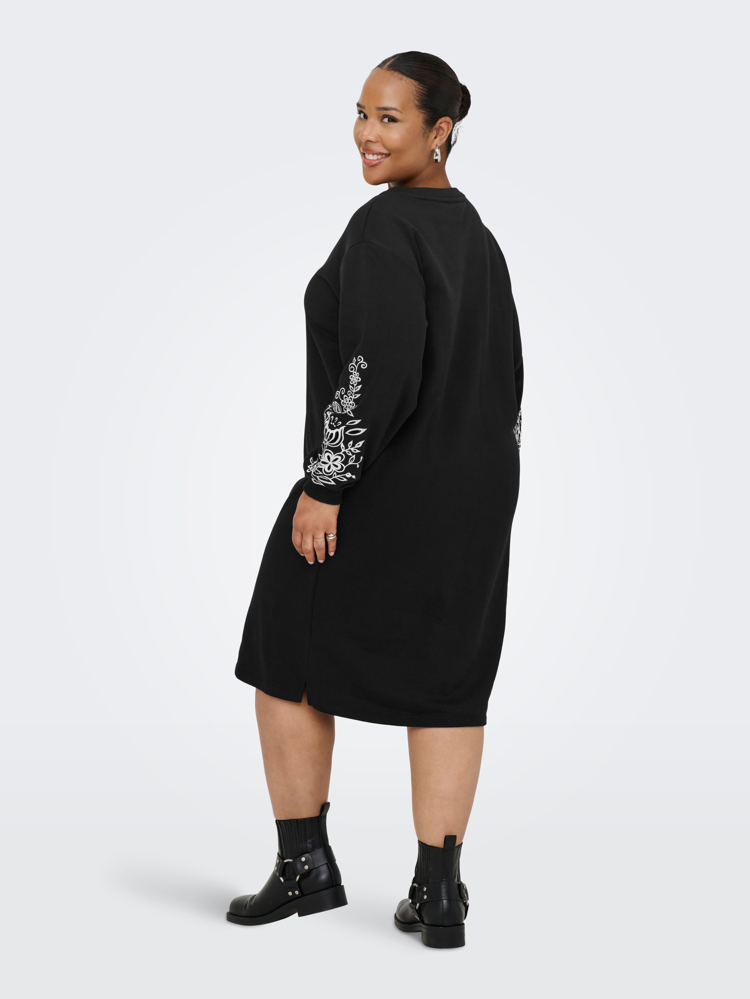 ONLY CARMAKOMA Sweatkleid "CARJENNA LS O-NECK SWEAT DRESS SWT" günstig online kaufen