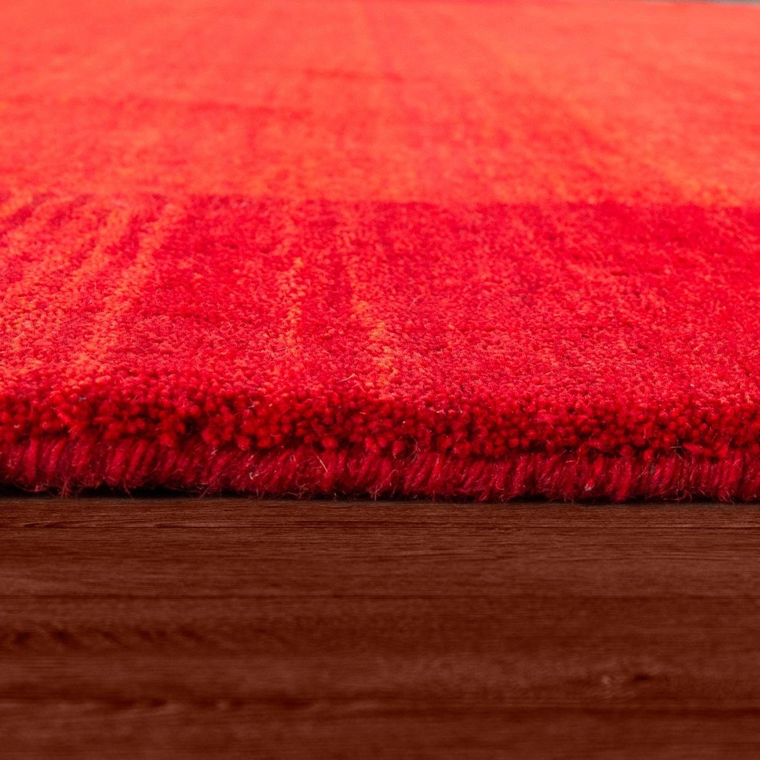 Paco Home Wollteppich »Gabbeh 310« rechteckig 14 mm Höhe Kurzflor, handgewebt, reine Wolle, Gabbeh-Stil, mit Bordüre