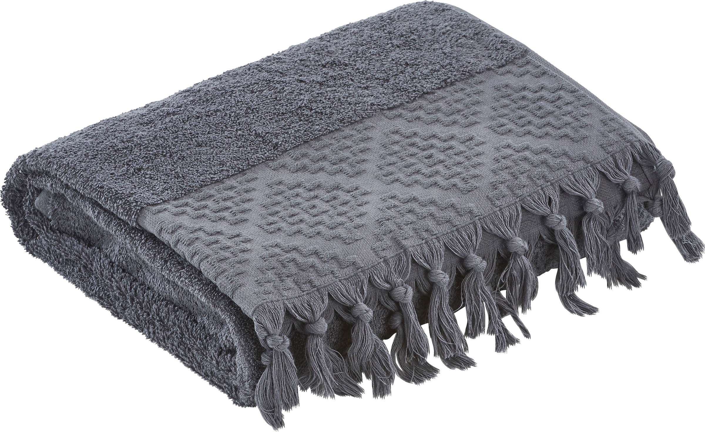 done. Duschtuch "Provence Bohéme" Uni Farben, Boho-Style, mit auffälliger B günstig online kaufen