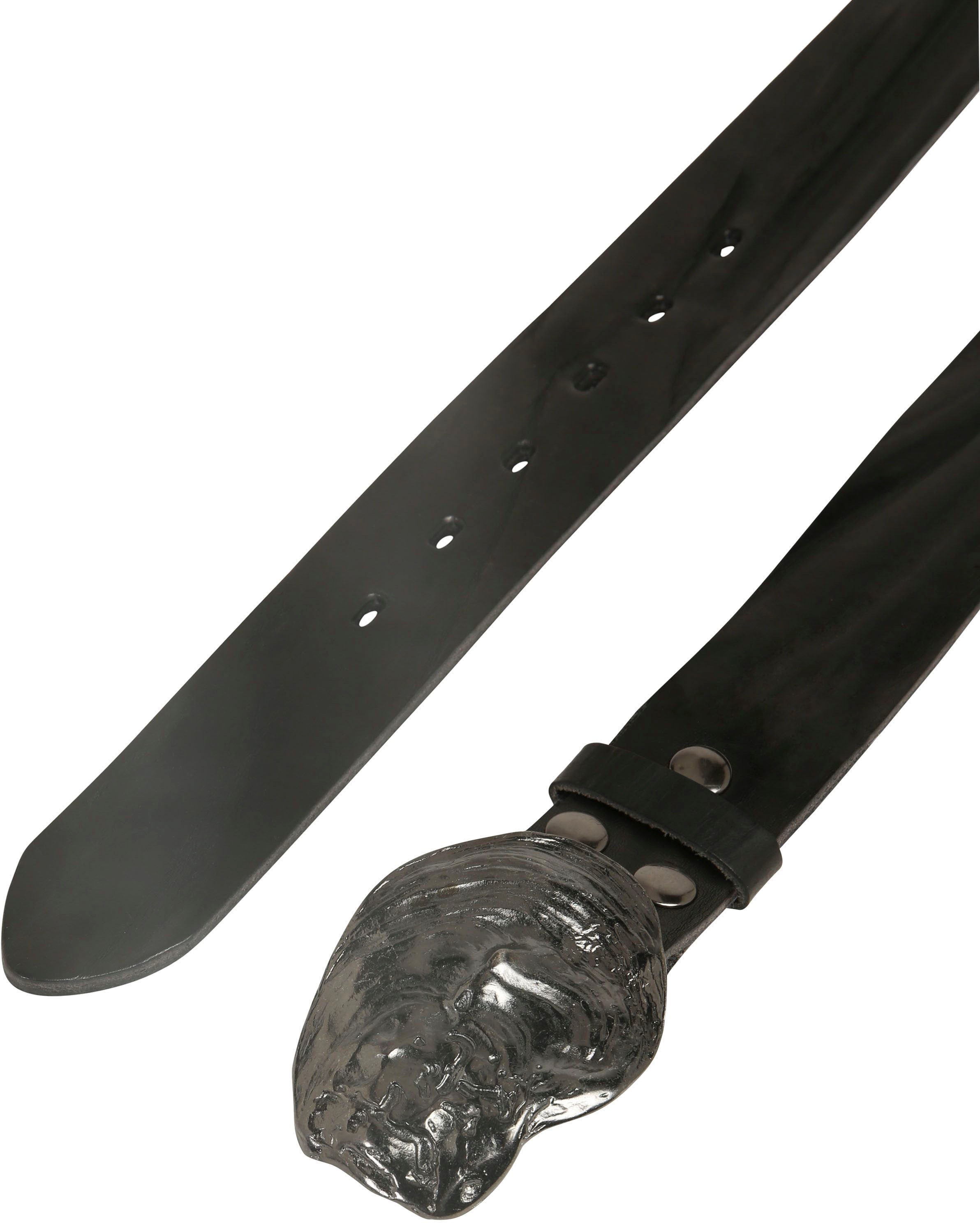 Rettungsring Gürtel Ledergürtel mit glänzender Koppelschließe günstig online kaufen