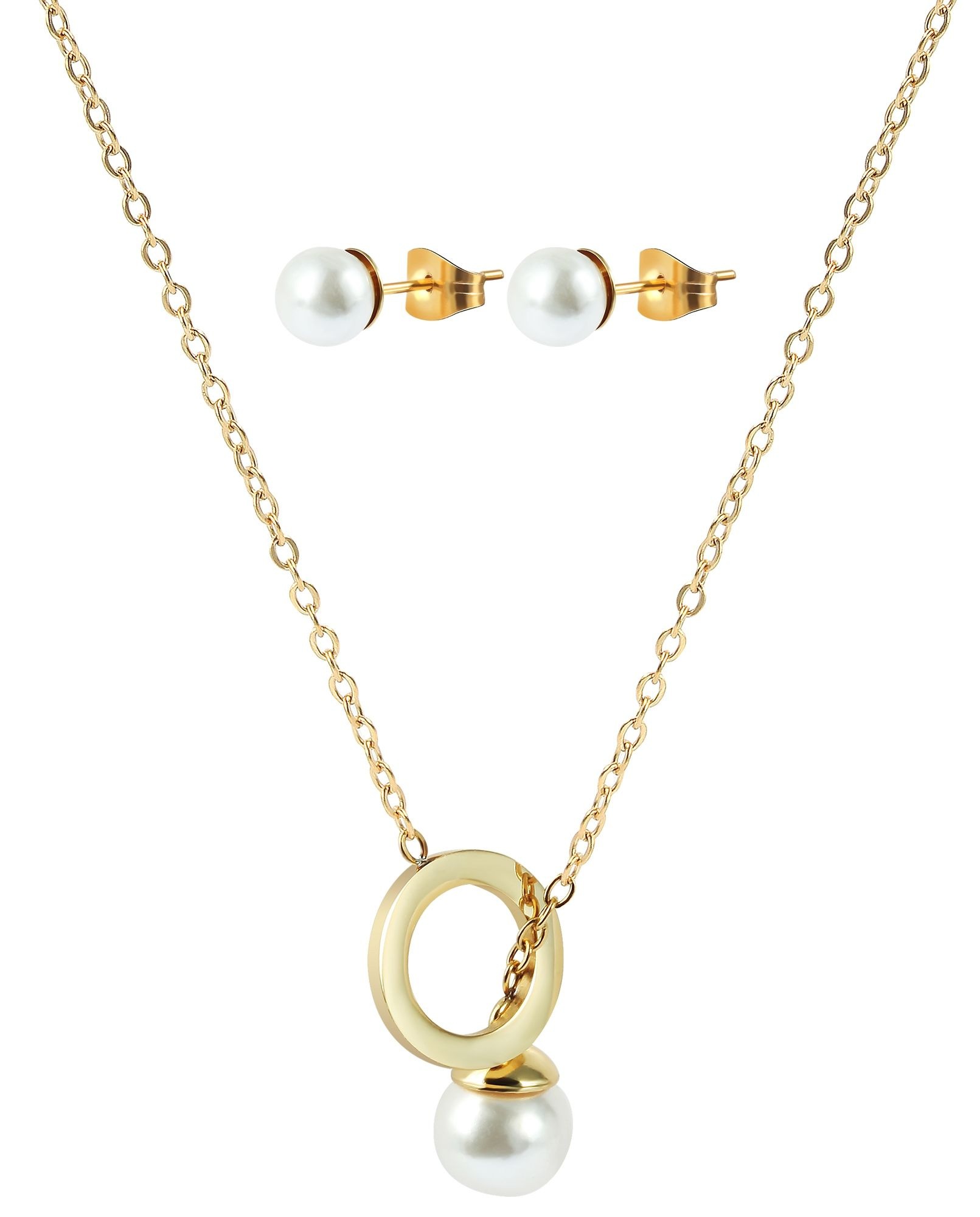 Adelia´s Kette ohne Anhänger »Damen Halskette aus Edelstahl mit Perle 45 cm« Ideal als Geschenk für besondere Anlässe