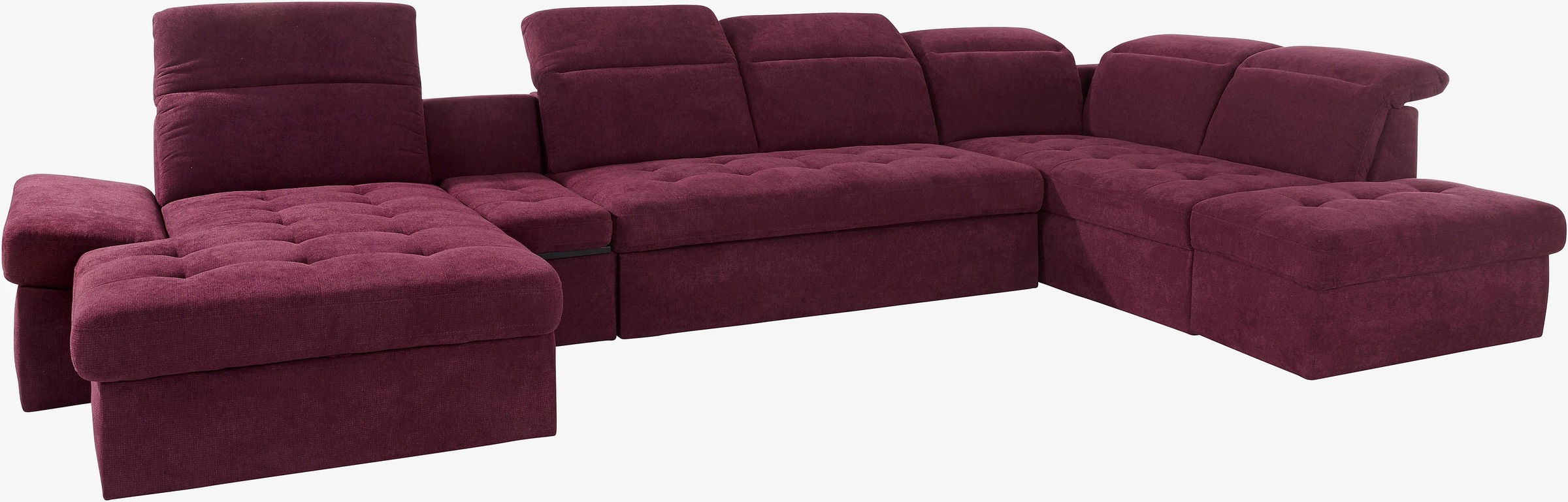 sit&more Wohnlandschaft »Stardust U-Form«, inklusive Kopfteilverstellung, Armlehnenfunktion und Tischelement
