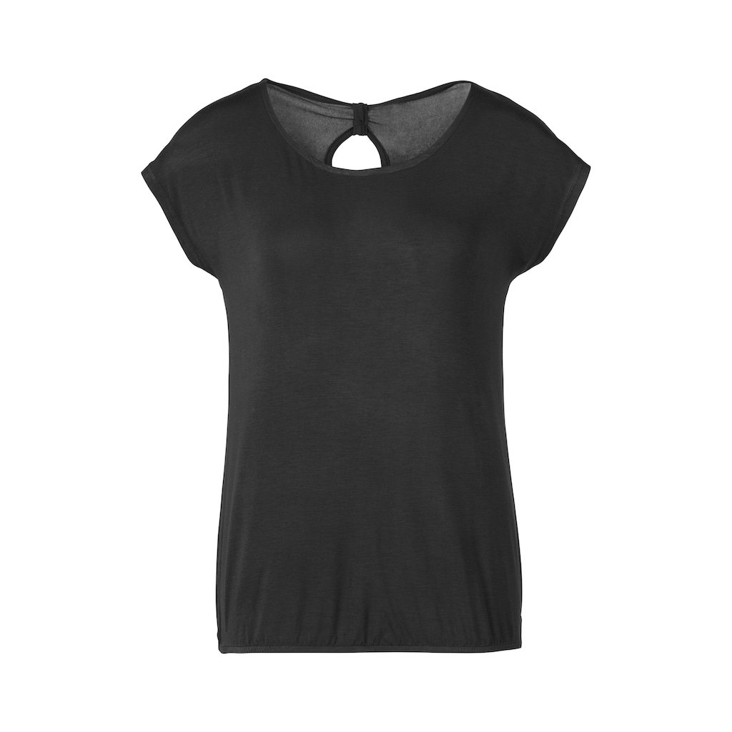 Vivance T-Shirt, (2er-Pack), mit Cut-Out und zarter Raffung im Nacken