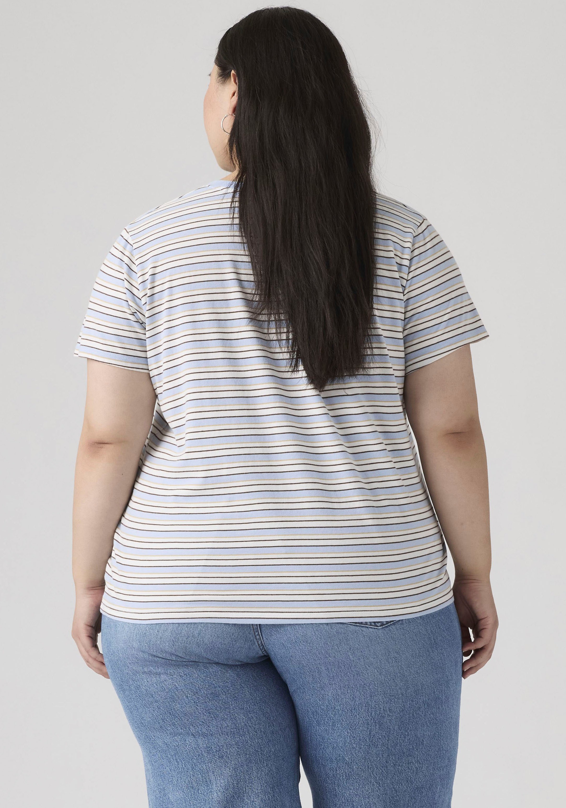 Thumbnail - Levis Plus T-Shirt "PL THE PERFECT" im Streifendesign