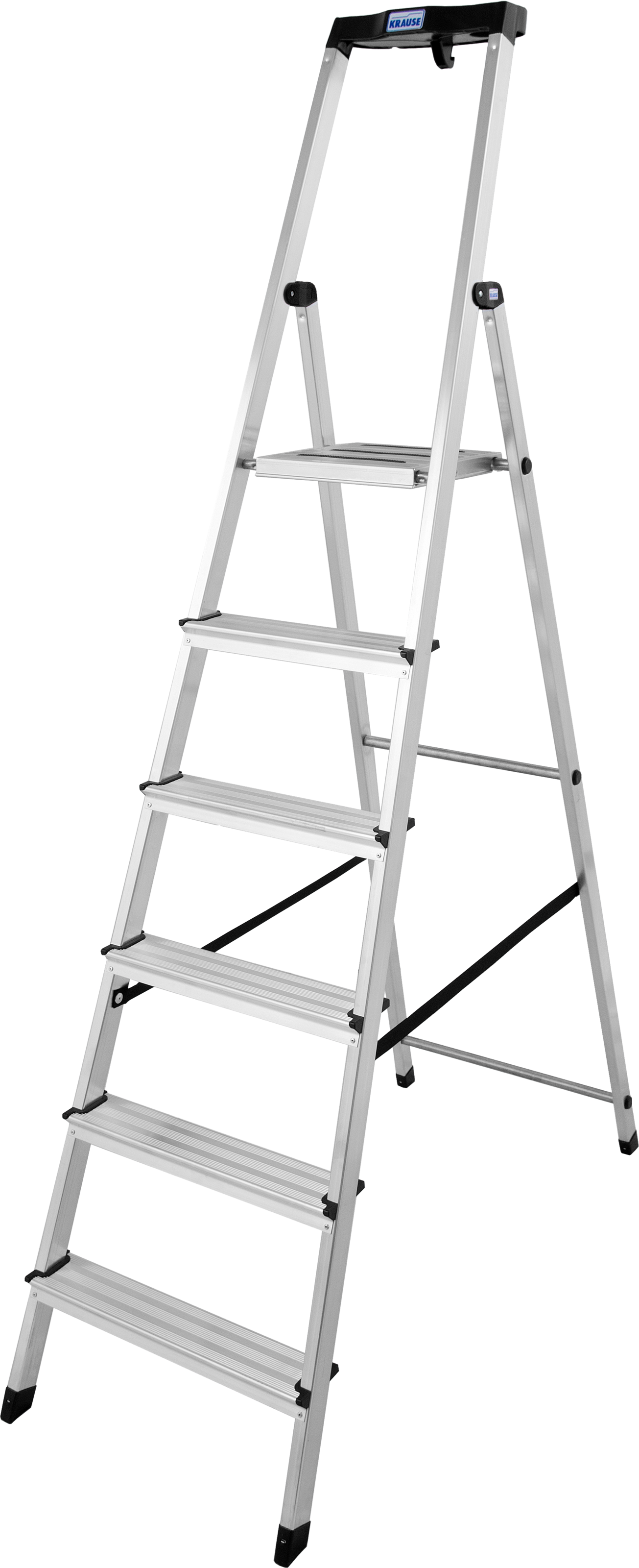 KRAUSE Stehleiter "Safety" Aluminium, 1x6 Stufen, Arbeitshöhe ca. 325 cm günstig online kaufen