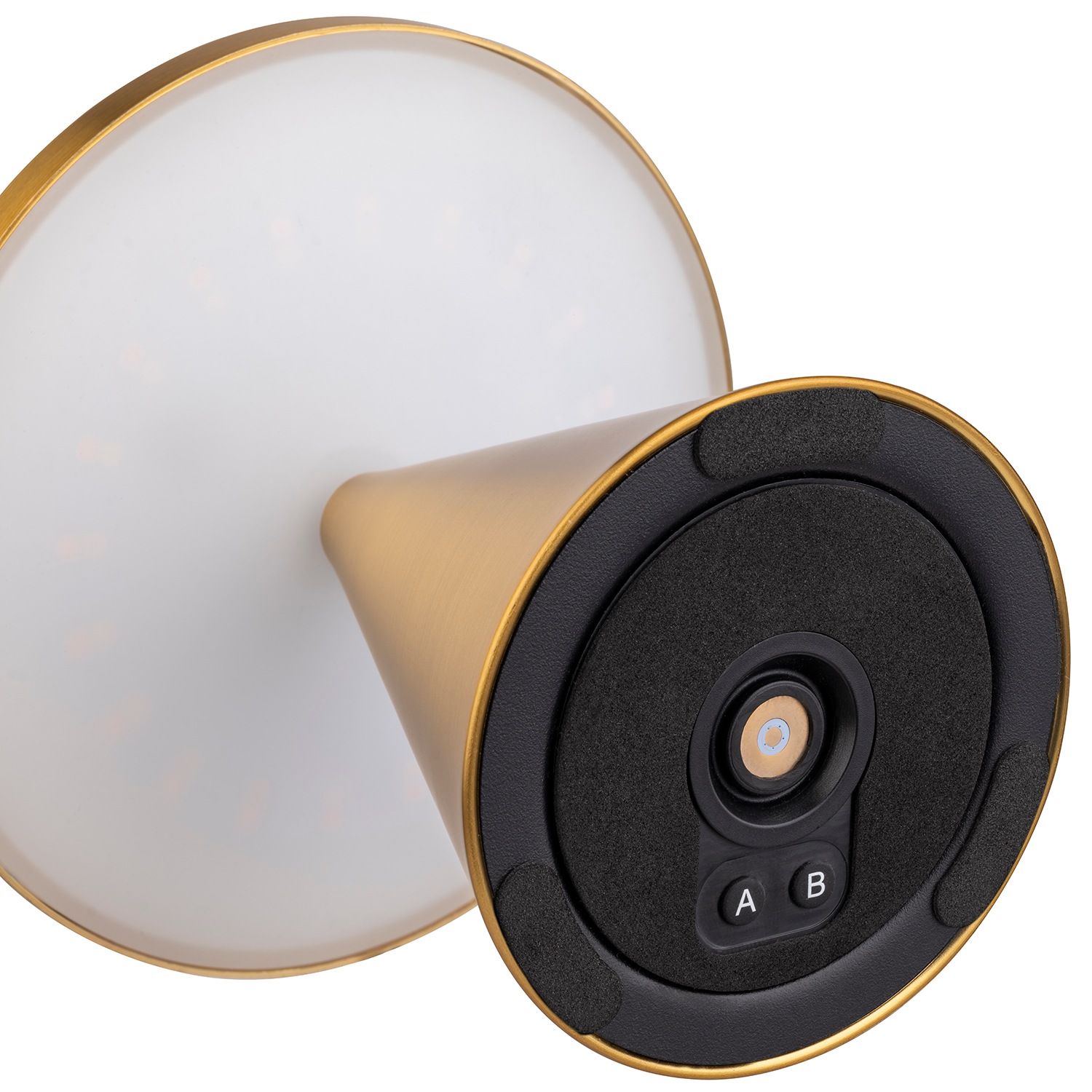 APS LED Tischleuchte »Akku-Tischleuchte "CONE MINI", Höhe 11,5 cm«, 1 flammig, Leuchtmittel LED-Modul | LED fest integriert, inkl. Ladestation, USB-Ladekabel und Fernbedienung