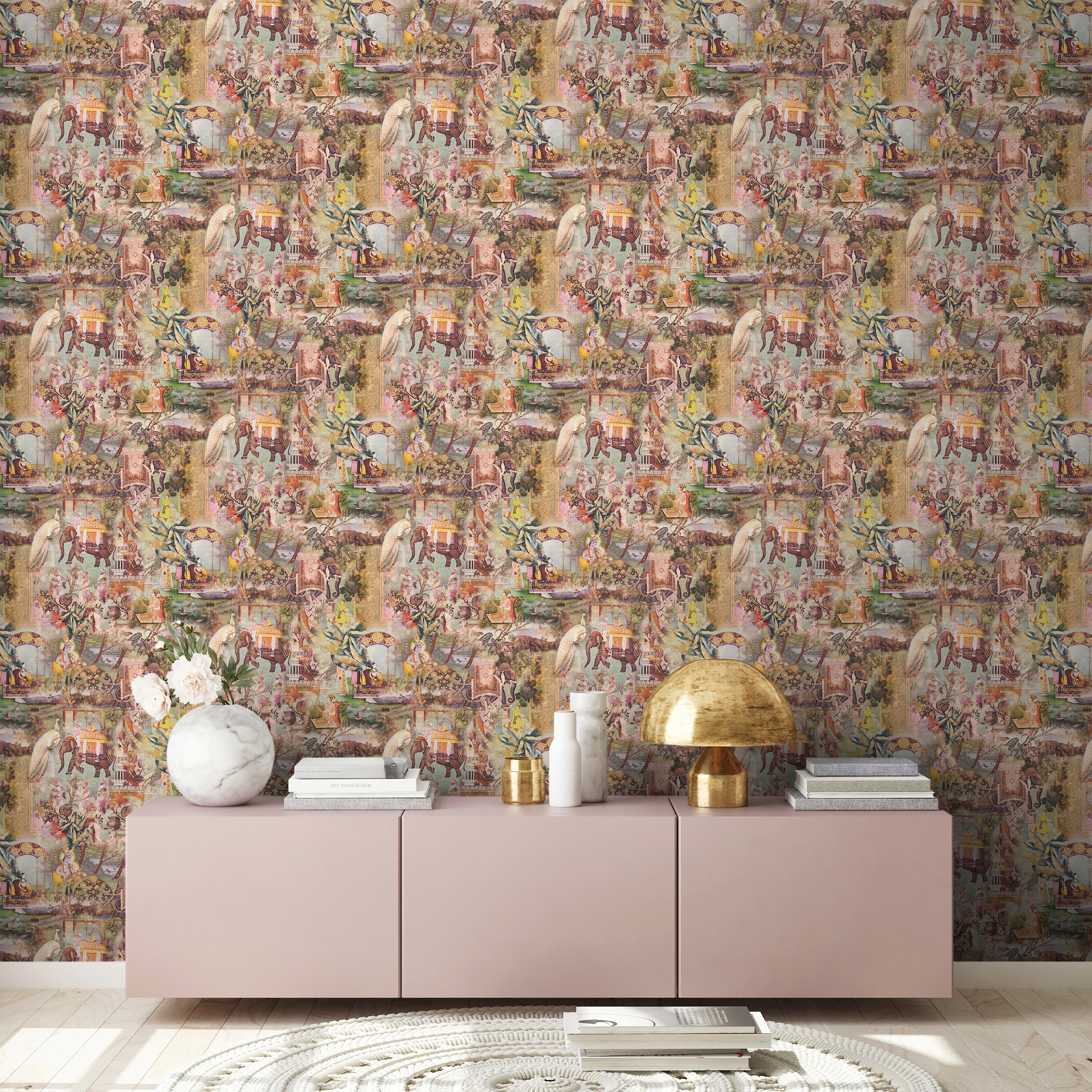 A.S. Création Vliestapete »Dream Flowery« Ethnomuster | abstrakt | minimalistisch glatt Vintage Tapete Orientalisch Tapeten Wohnzimmer Schlafzimmer Küche Flur