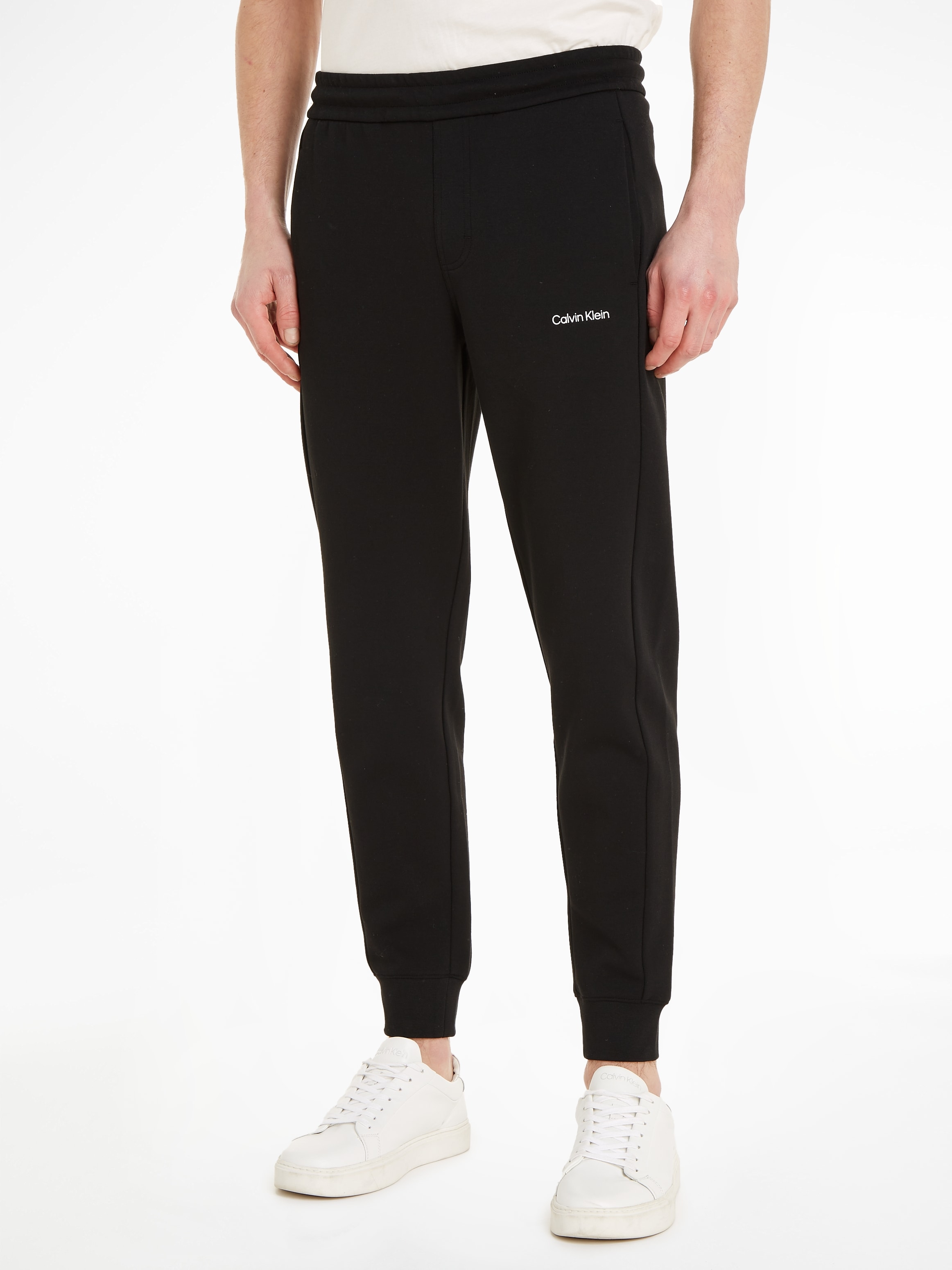 Calvin Klein Sweathose "MICRO LOGO JOGGER", mit kontrastfarbenem Saum am Bein