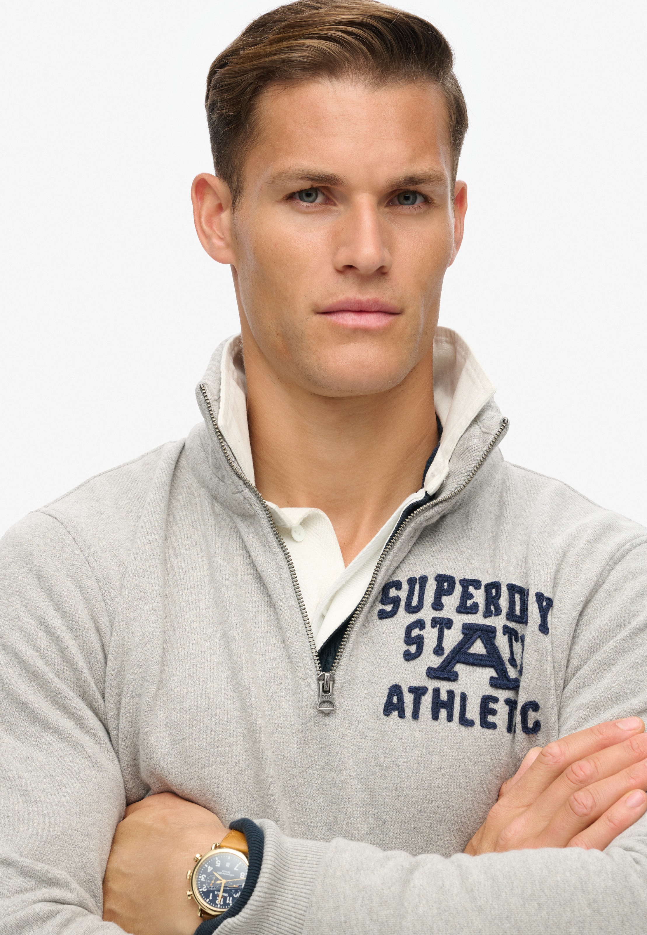 Superdry Sweatshirt "VINTAGE ATHLETIC ZIP HENLEY" günstig online kaufen