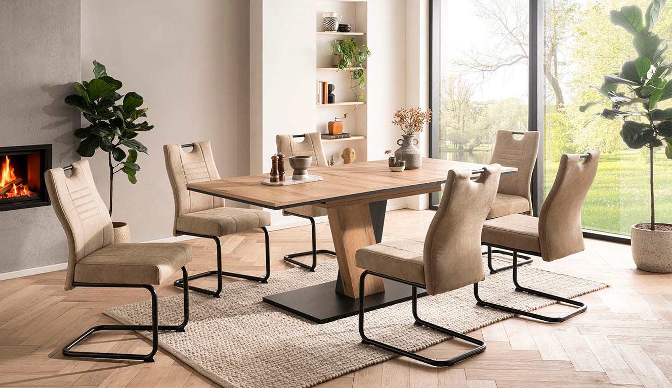 OTTO home Essgruppe ""Altona", Esstisch ausziehbar plus 6 Stühle, TOPSELLER günstig online kaufen