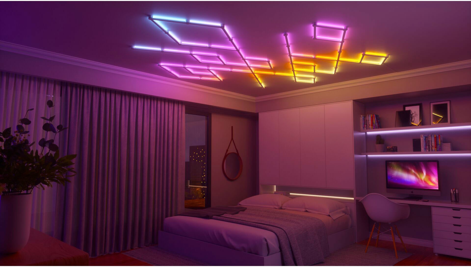 nanoleaf LED Lichtleiste »Lines«, Starter Kit - 9 PK, Modulares Stecksystem, Smarte Technologie