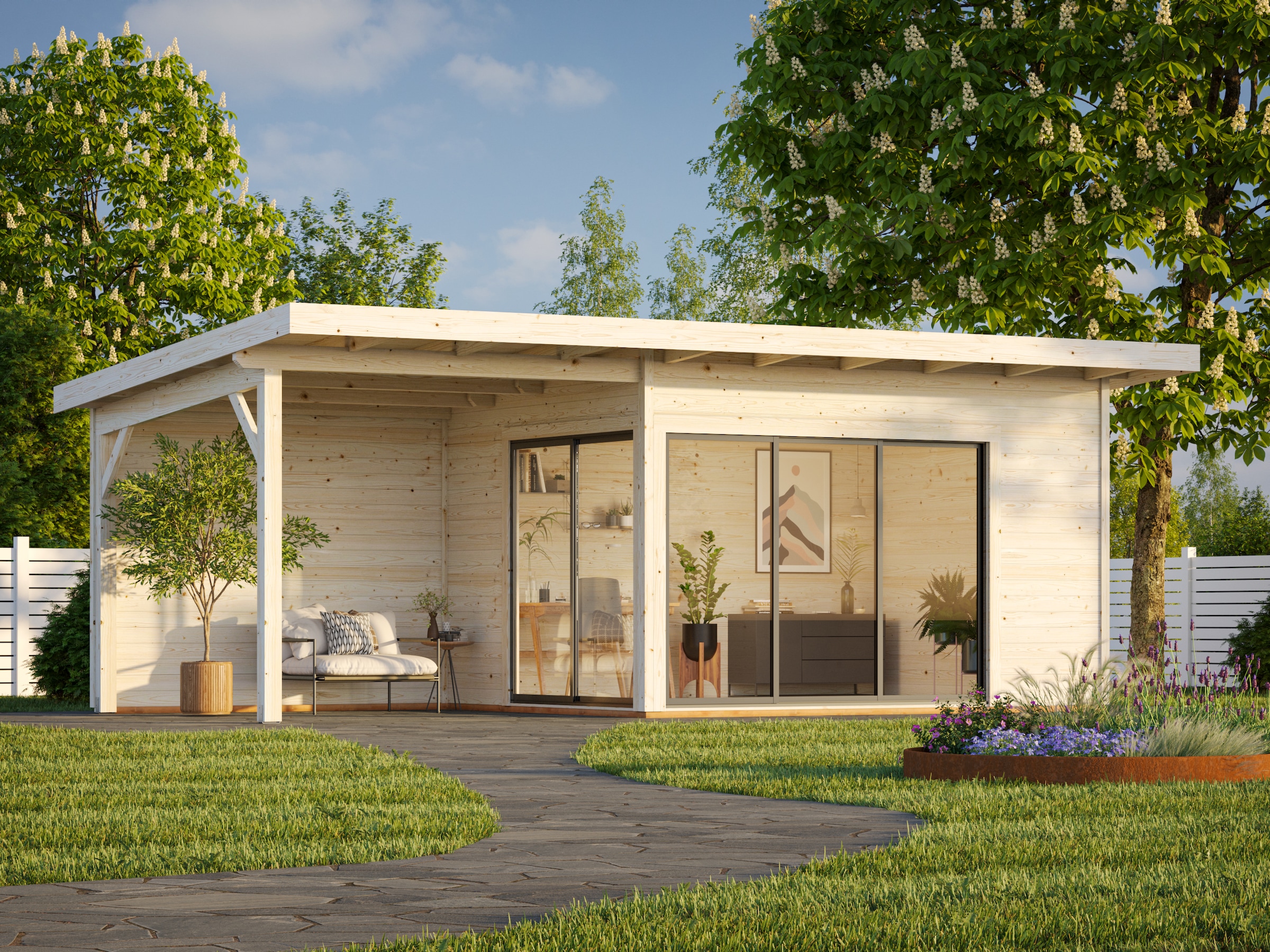 Palmako Gartenhaus »Andrea 11,2+7,9 m², Slide Plus«